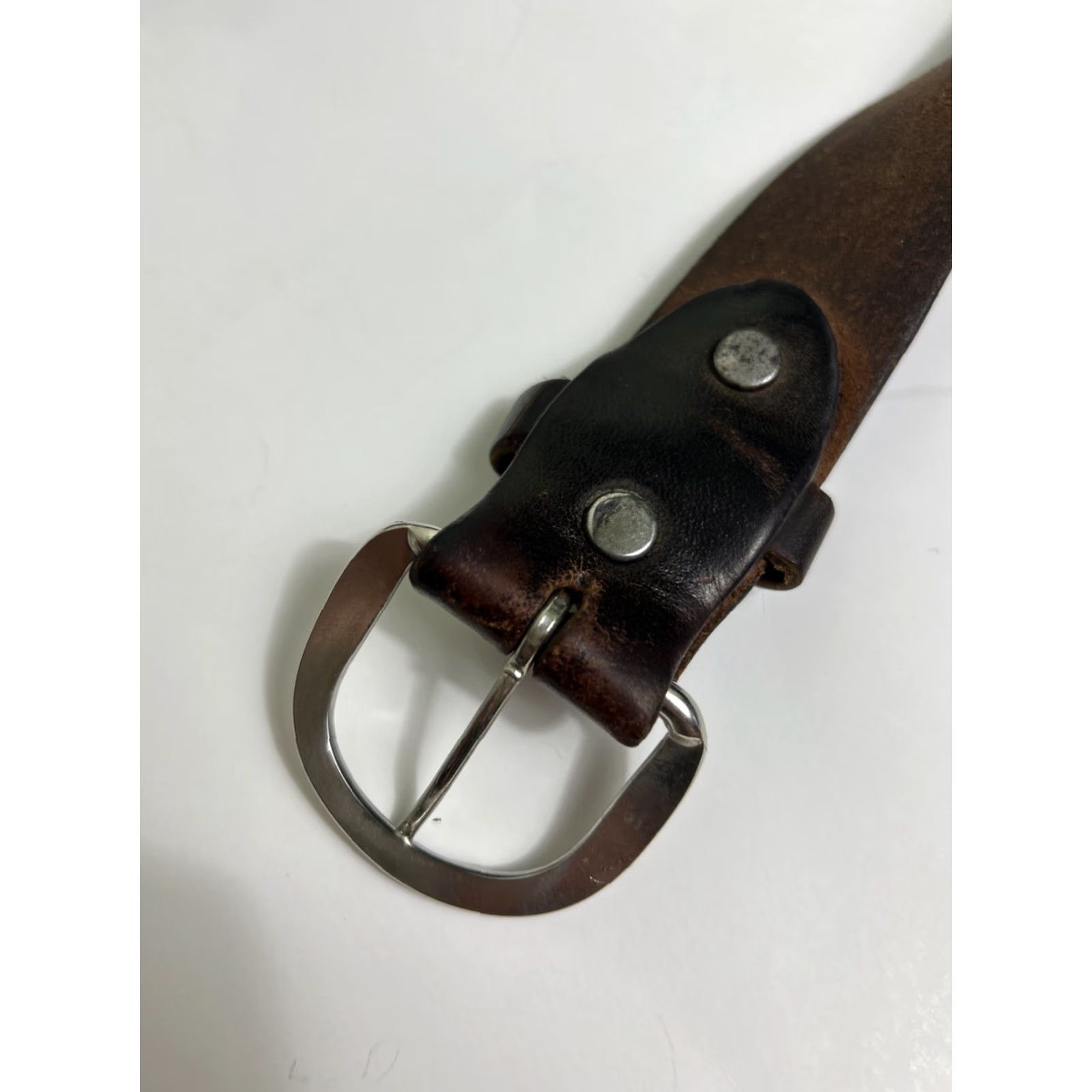 Vintage VINTAGE Brown Leather Wester Belt Mens Size 48 Unbranded Belt Men Brown Leather 48 Vintage Size ONE SIZE - 5 Thumbnail