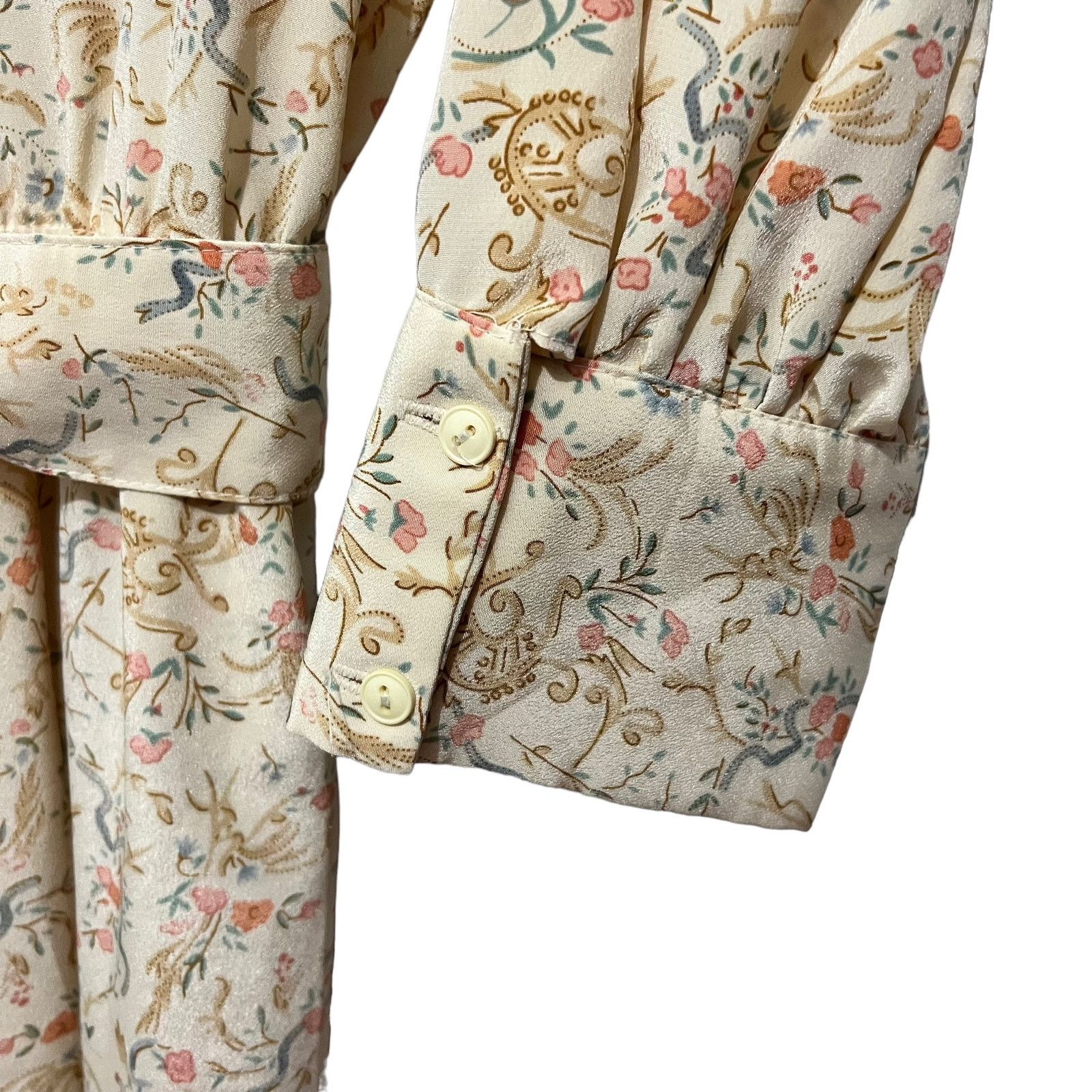 Vintage Vintage 80’s Lace Collar Floral Print Dress Cottagecore 3/4 Size S / US 4 / IT 40 - 8 Thumbnail