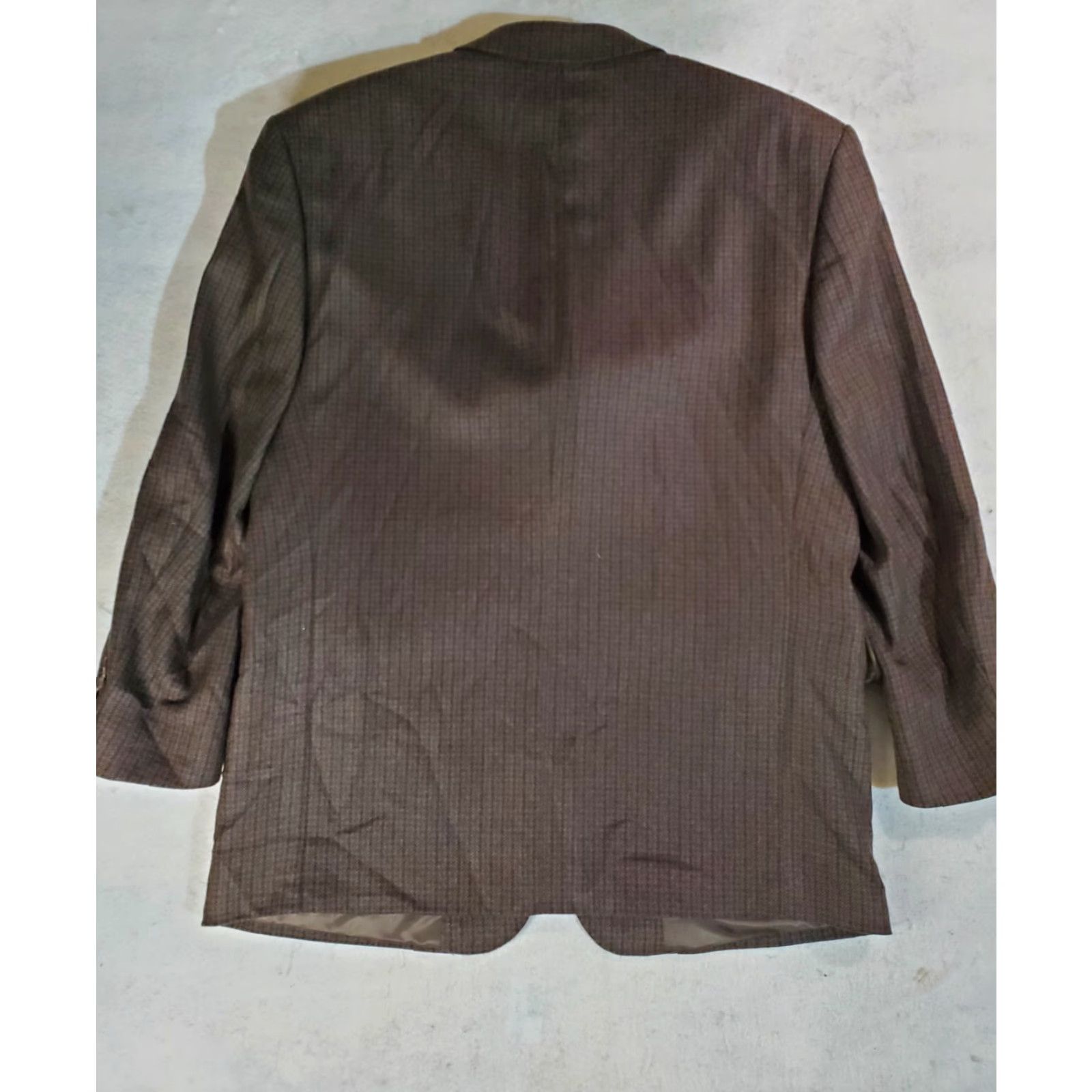 Joseph VINTAGE Joseph & Feiss Signature Brown Check Sport Coat 100% Lambs Wool Mens Size 42 Short Size US 42 / EU 58 - 6 Thumbnail