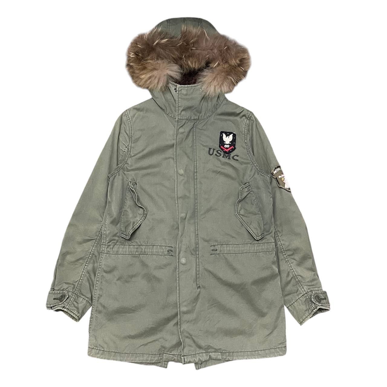 Vintage Vintage USMC Military Fur Parka Jacket Size US S / EU 44-46 / 1 - 1 Thumbnail
