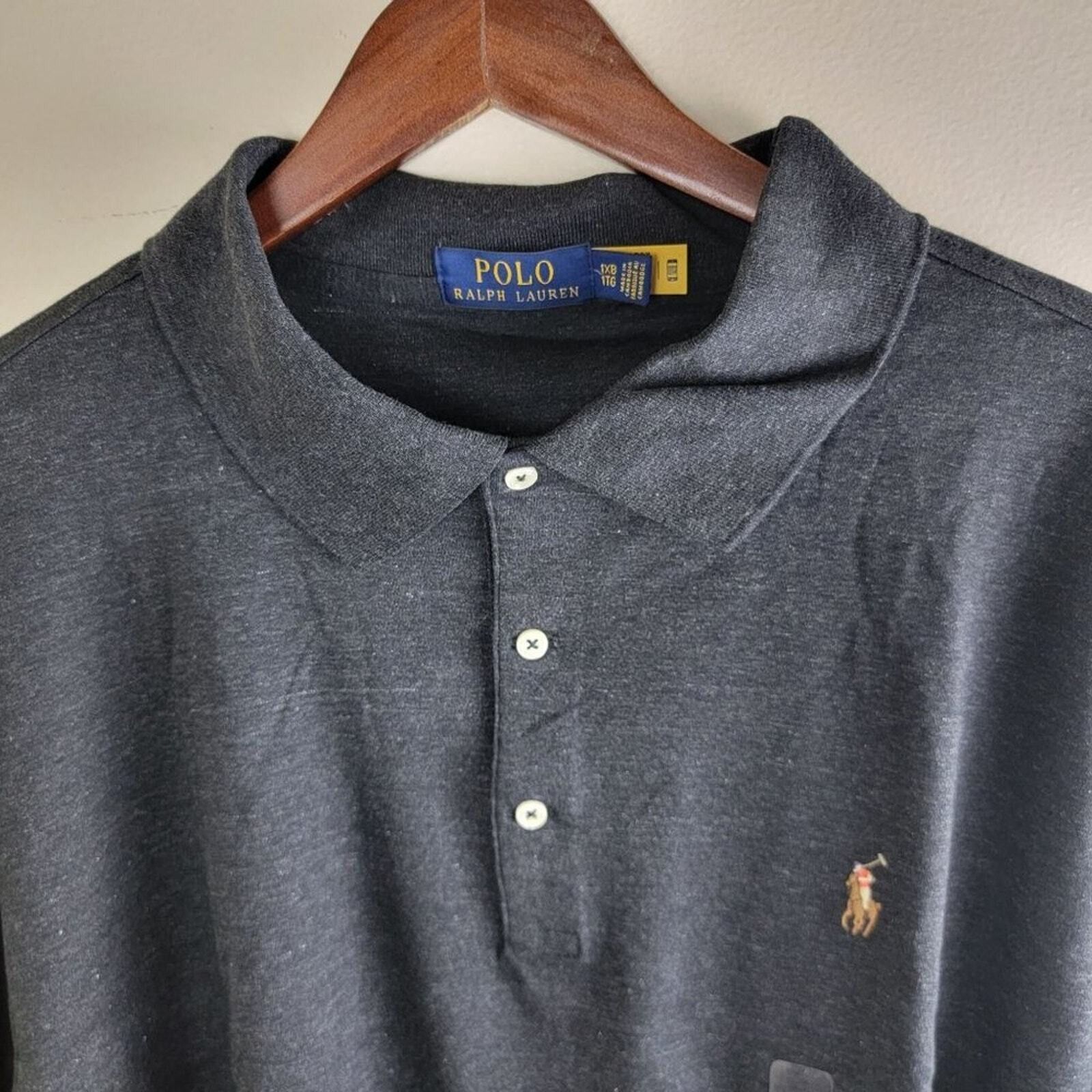 Polo Ralph Lauren Polo Ralph Lauren Flesh Pony Logo Longsleeve Polo Shirt 4XLT Size US XXL / EU 58 / 5 - 6 Thumbnail