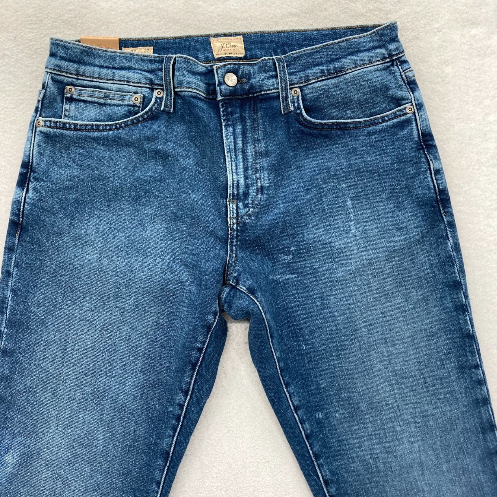 J.Crew J.CREW 484 Jeans Mens 32x32 Narrow Tapered Leg Blue Stretch Denim Pants Preppy Size US 32 / EU 48 - 2 Thumbnail