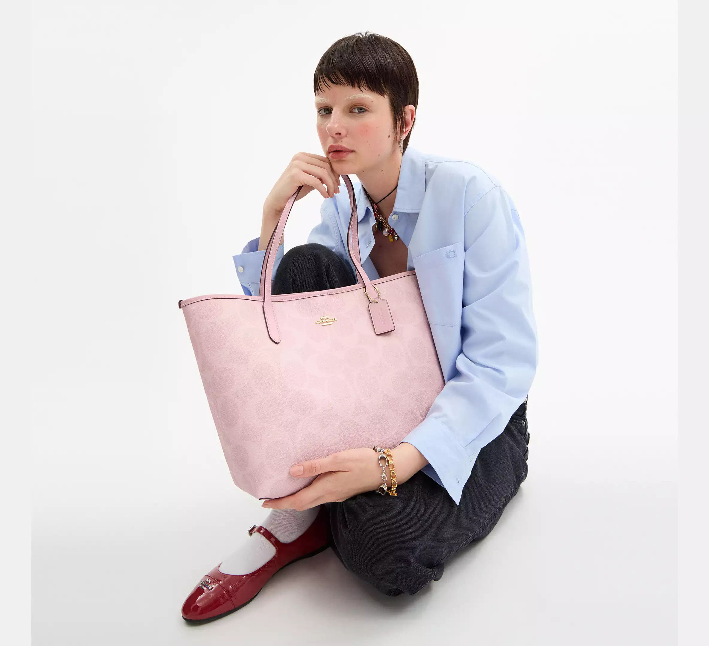 Coach City Tote Bag In Signature Canvas CAL49 Size ONE SIZE - 10 Thumbnail