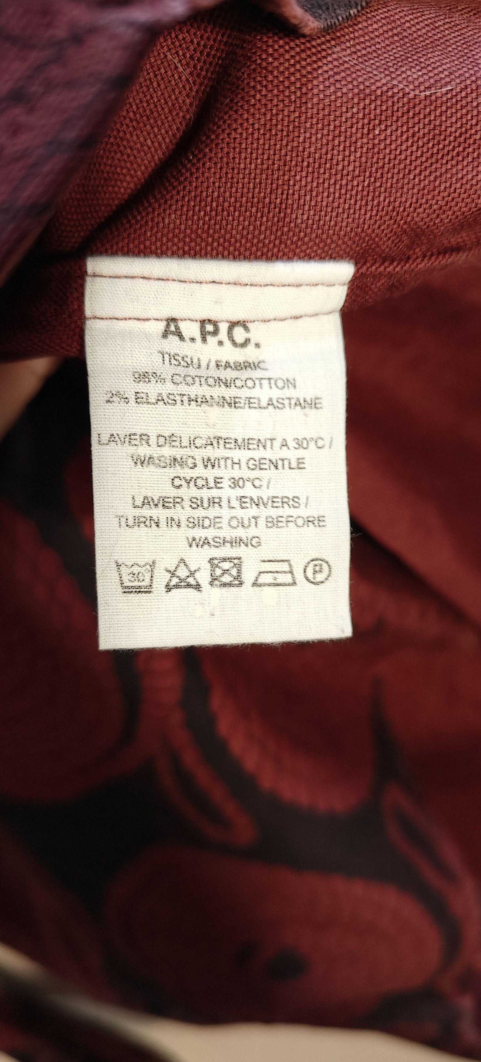 A.P.C. APC Red and Black Rope Spiral Button Down Size US S / EU 44-46 / 1 - 3 Thumbnail