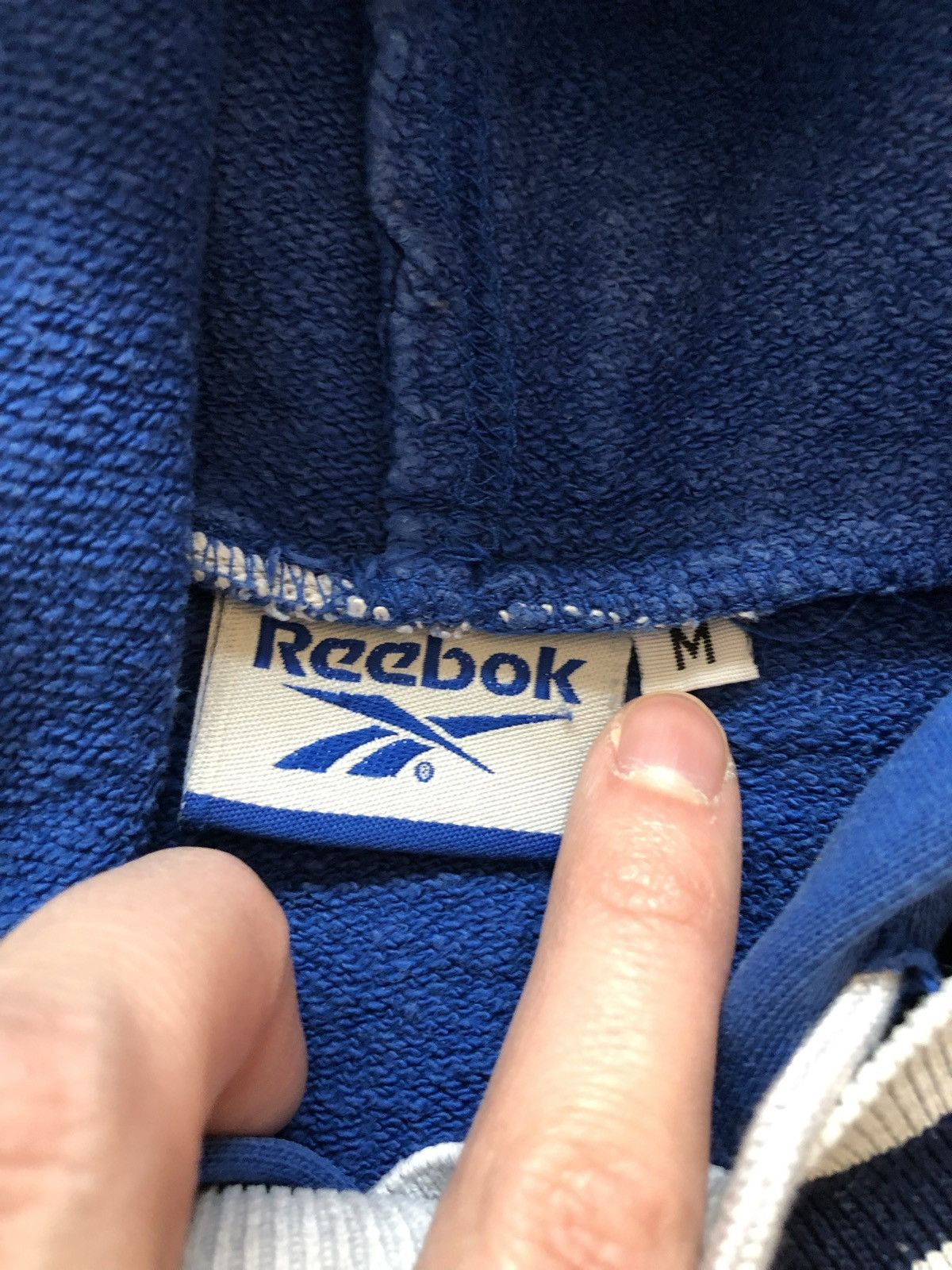 Reebok × Vintage Hoodie Reebok Spellout Vintage 90’s Bluza Boxy Fit Size US M / EU 48-50 / 2 - 2 Thumbnail