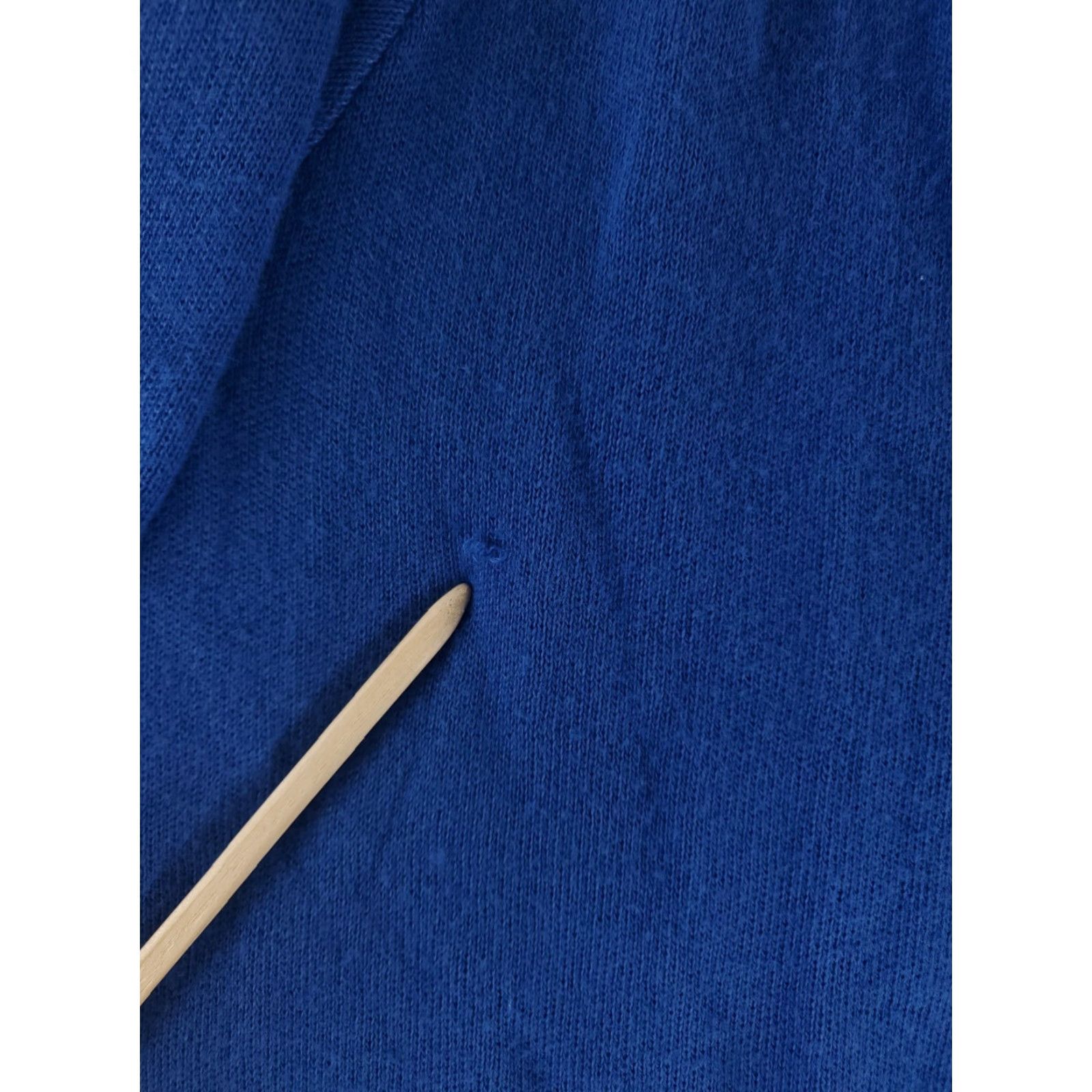 Vintage VTG Kansas Basketball Band Sweater Pine State Blue Mens L V Neck Pullover State Popular 80s Decade Men Size US L / EU 52-54 / 3 - 4 Thumbnail