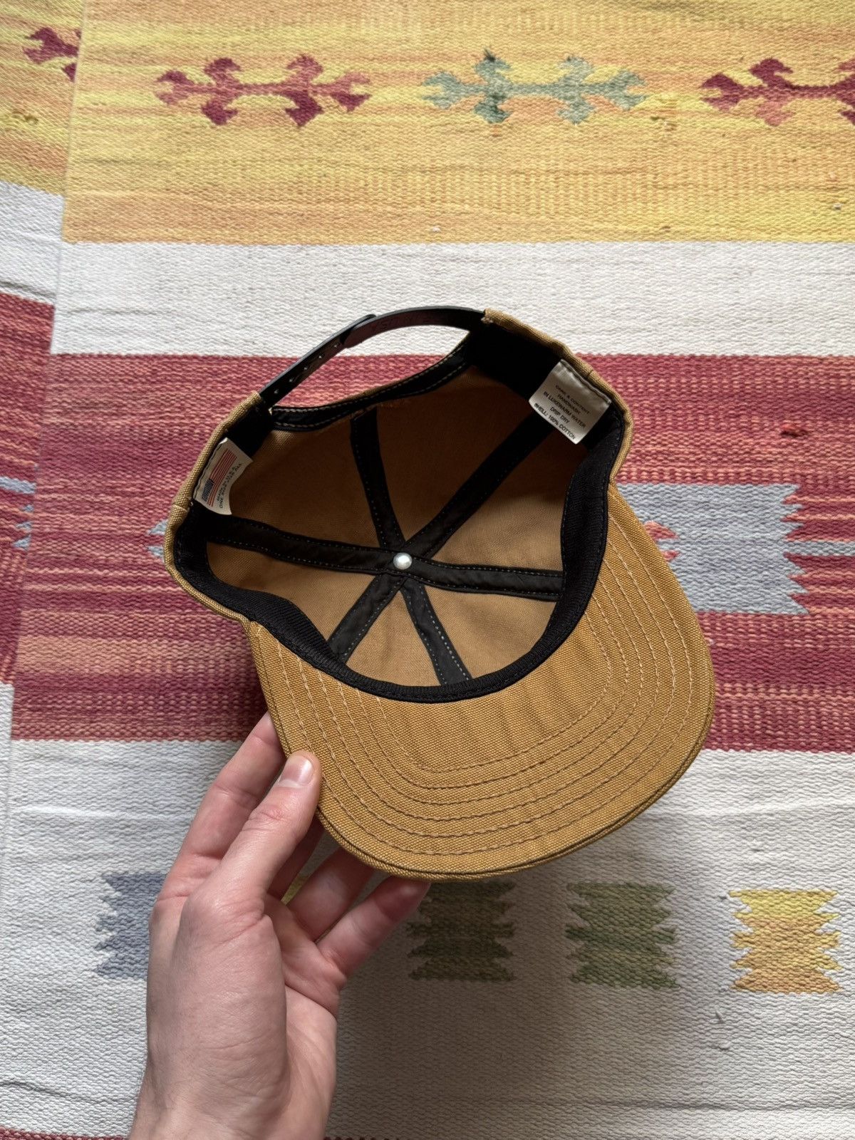 Carhartt Vintage 00’s SUNFADED Carhartt Made In USA Canvas Brown Hat Size ONE SIZE - 9 Thumbnail