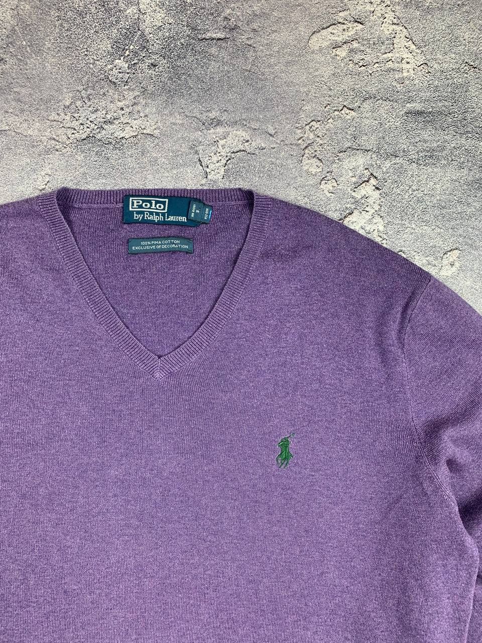 Polo Ralph Lauren Polo Ralph Lauren Men’s V-Neck Sweater Purple Pima Cotton Size US M / EU 48-50 / 2 - 6 Thumbnail