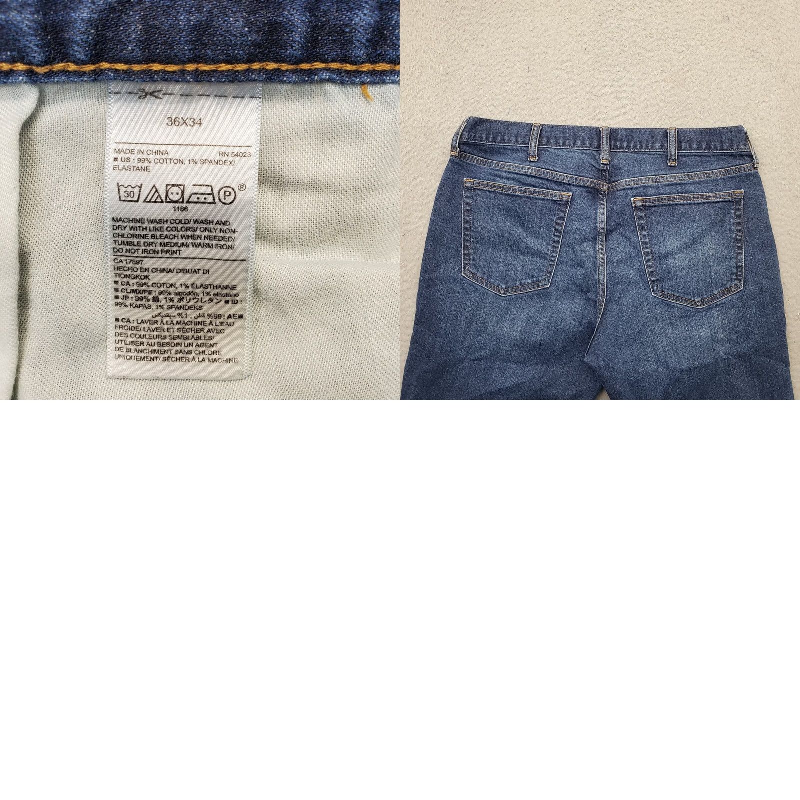 Old Navy Old Navy Jeans Womens 36x34 Straight Denim Blue 5-Pocket Regular Fit XS? Size 25" / US 0 / IT 36 - 8 Thumbnail