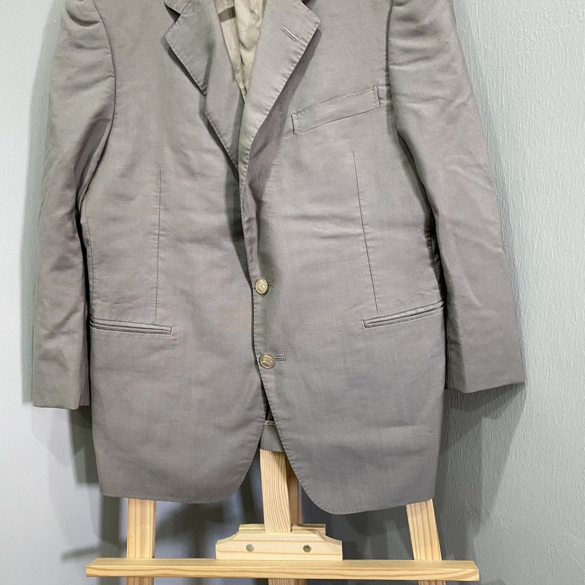 Burberry Vintage Burberrys Wool & Mohair Blazer Grey BE4 (US 38S) Size 38S - 5 Thumbnail