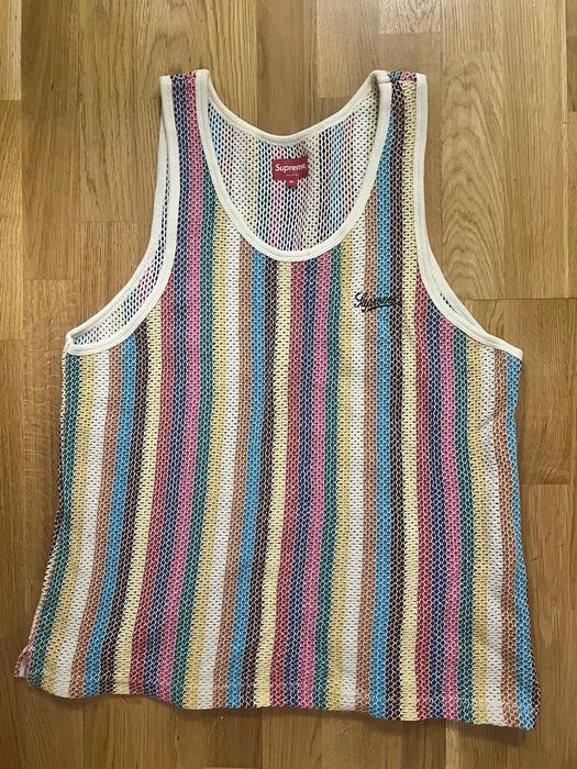 Supreme Supreme Knit Stripe Tank Top Medium Multicolor | Grailed