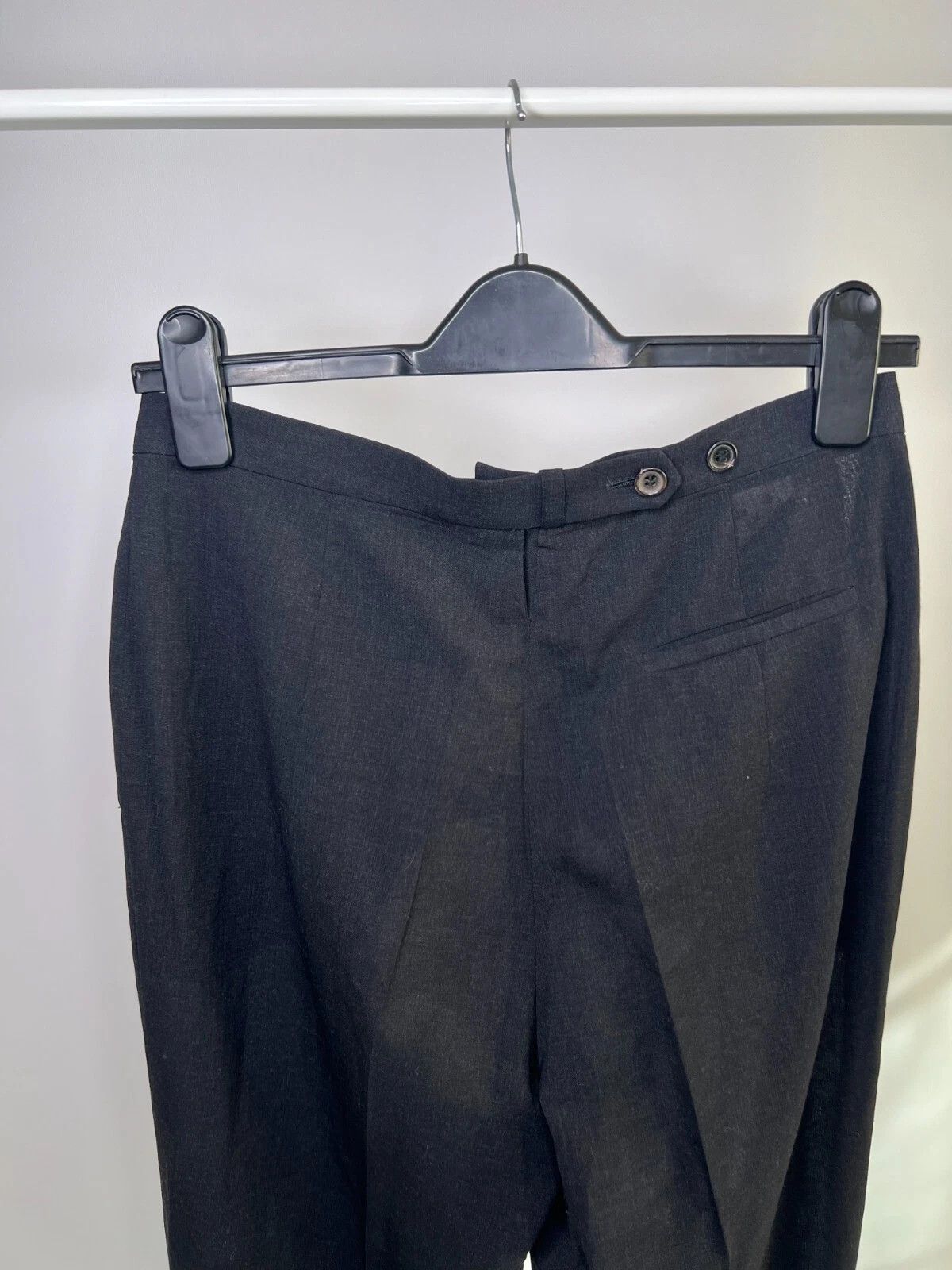Jil Sander Vintage Jil Sander Women's Black Wool Trouser Pants Size 27" / US 4 / IT 40 - 7 Thumbnail