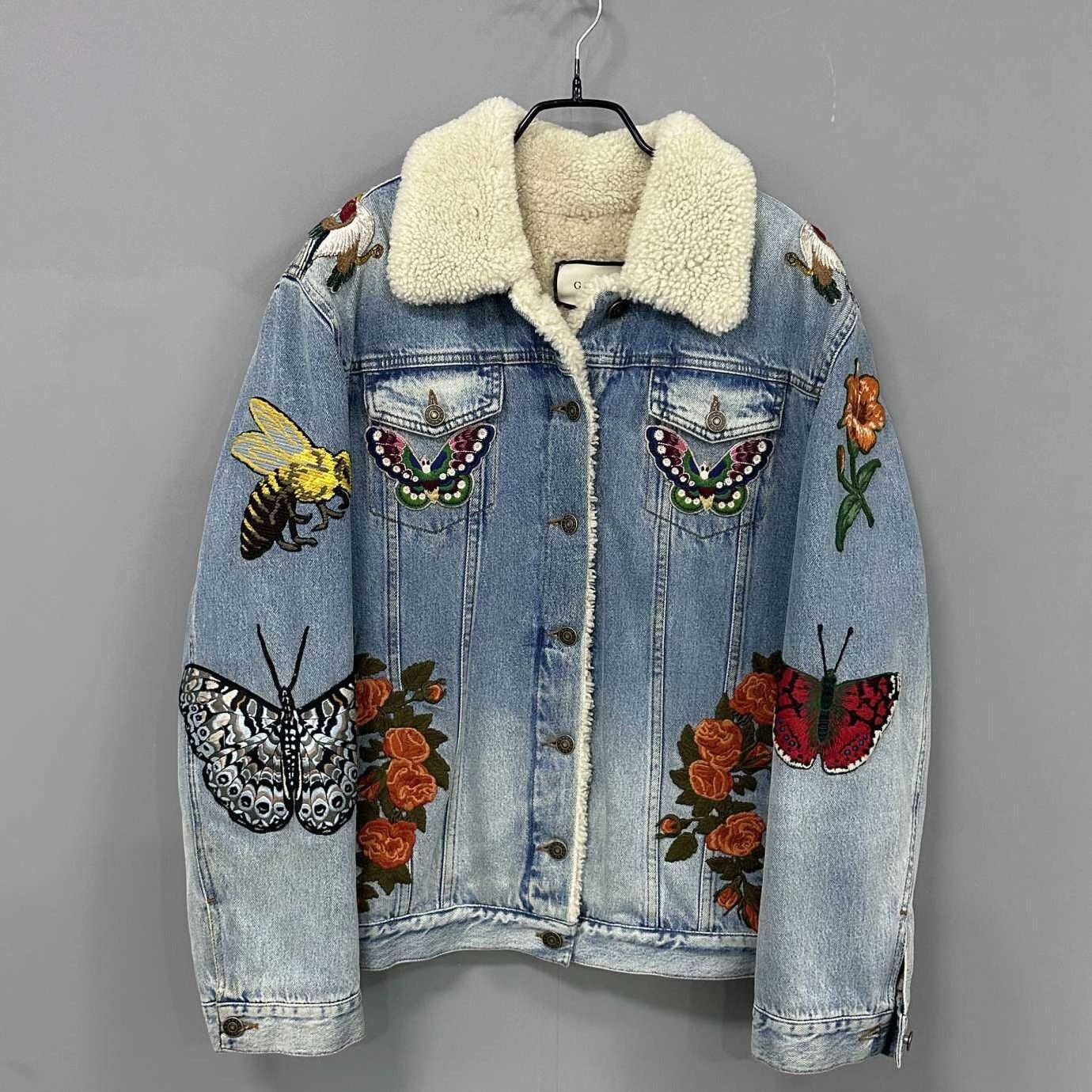 Gucci Gucci Denim Embroidered Jacket it_40 Women Size S / US 4 / IT 40 - 1 Thumbnail