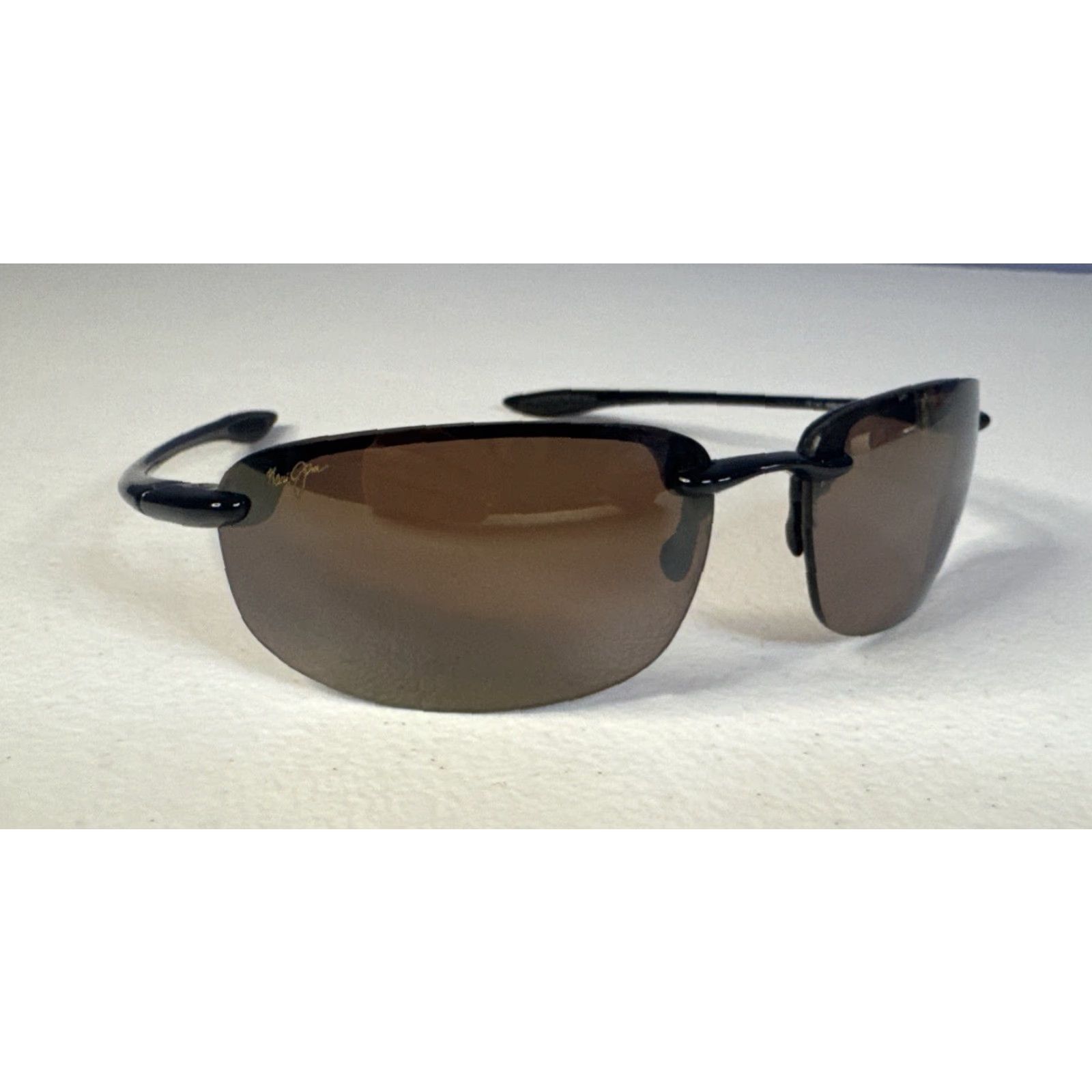 Maui Jim Maui Jim Ho'okipa MJ 407-02 Black Wrap Sunglasses FRAMES ONLY 64-15-130 Men's Sunglasses Wrap Black UV400 Polarized Acetate Plastic Size ONE SIZE - 2 Thumbnail