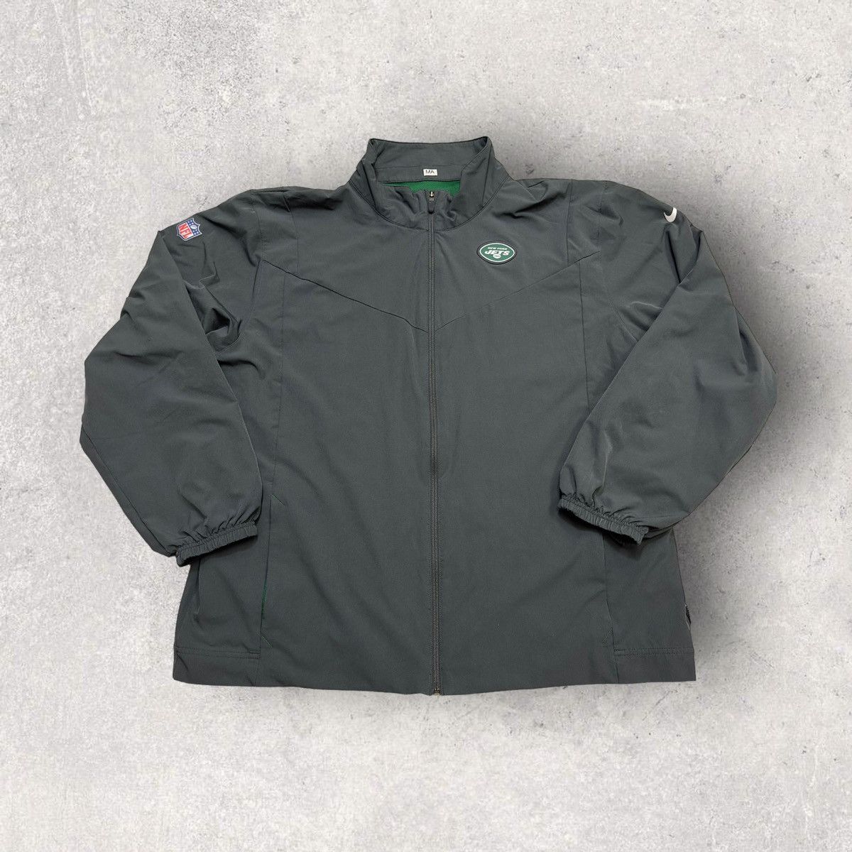 Image of Nfl x Nike New York Jets Jacket in Grey, Men's (Size XL)