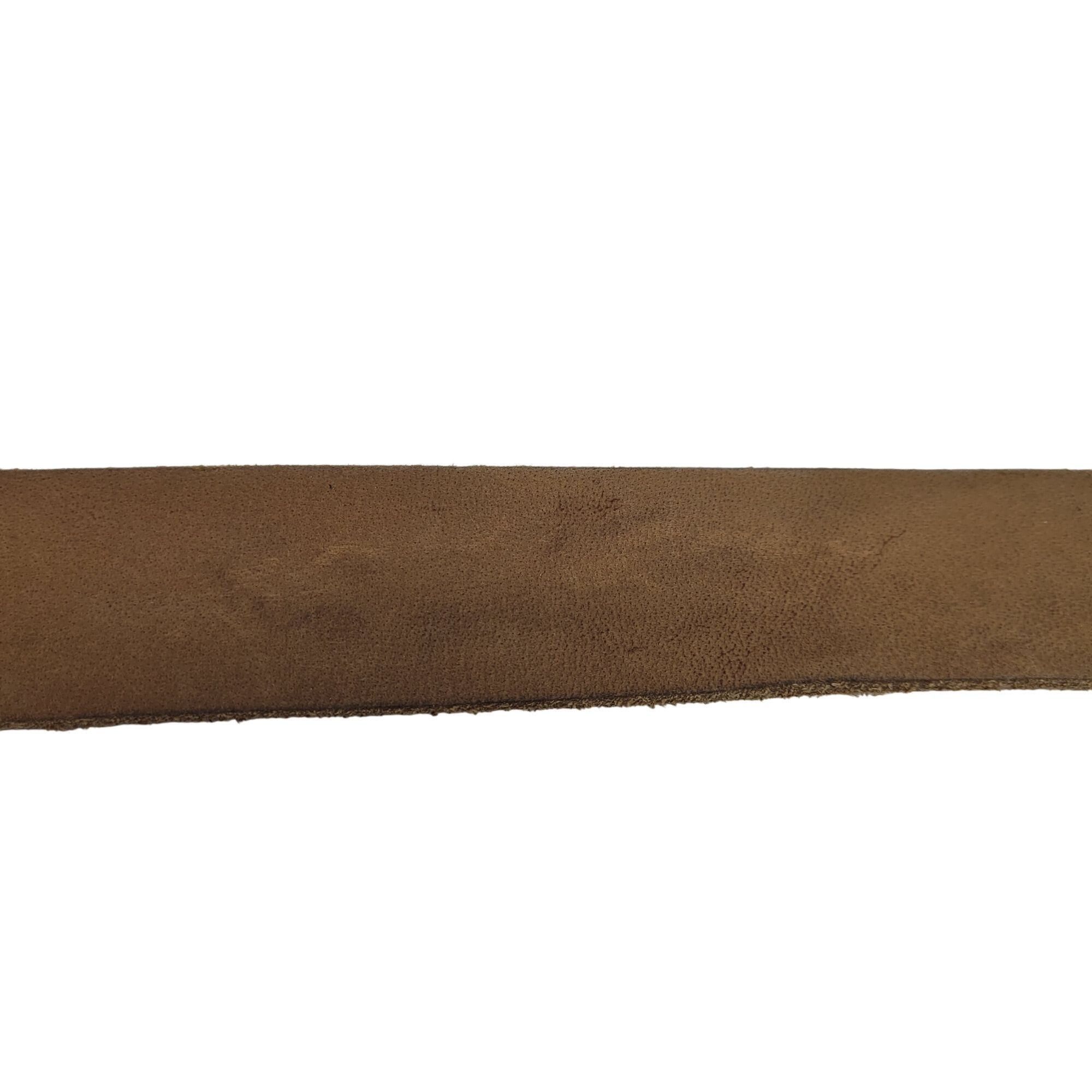 Other Bison Denim Camel Brown Genuine Leather Mens Belt Rugged Out Size 36 - 9 Thumbnail
