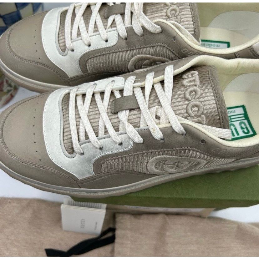 Gucci Gucci Mac 80 low top leather sneakers size 11 fits 11.5 US Size US 11.5 / EU 44-45 - 8 Thumbnail