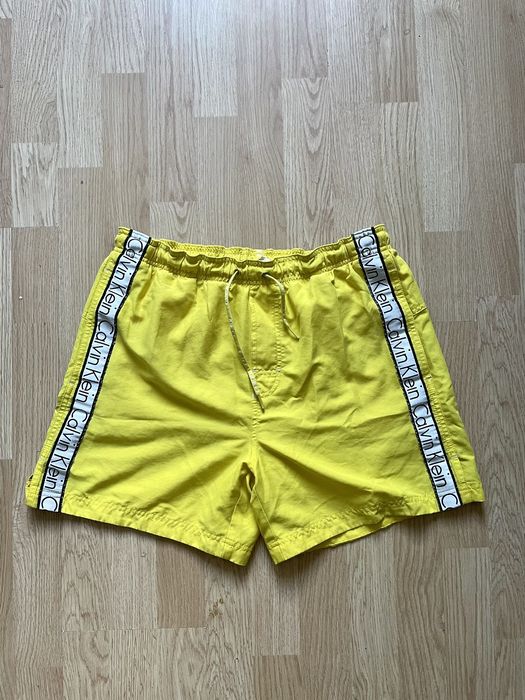 Calvin Klein, Shorts, Calvin Klein Perforated Yellow Running Athletic  Shorts Medium