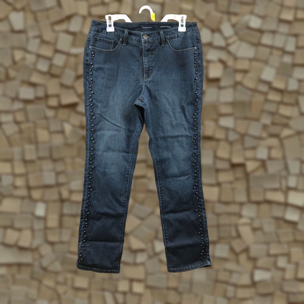 Charter Club VINTAGE Charter Club Jeans Size 10 Womens Mid Rise Dark Wash Blue Denim Straight Size 32" / US 10 / IT 46 - 1 Thumbnail
