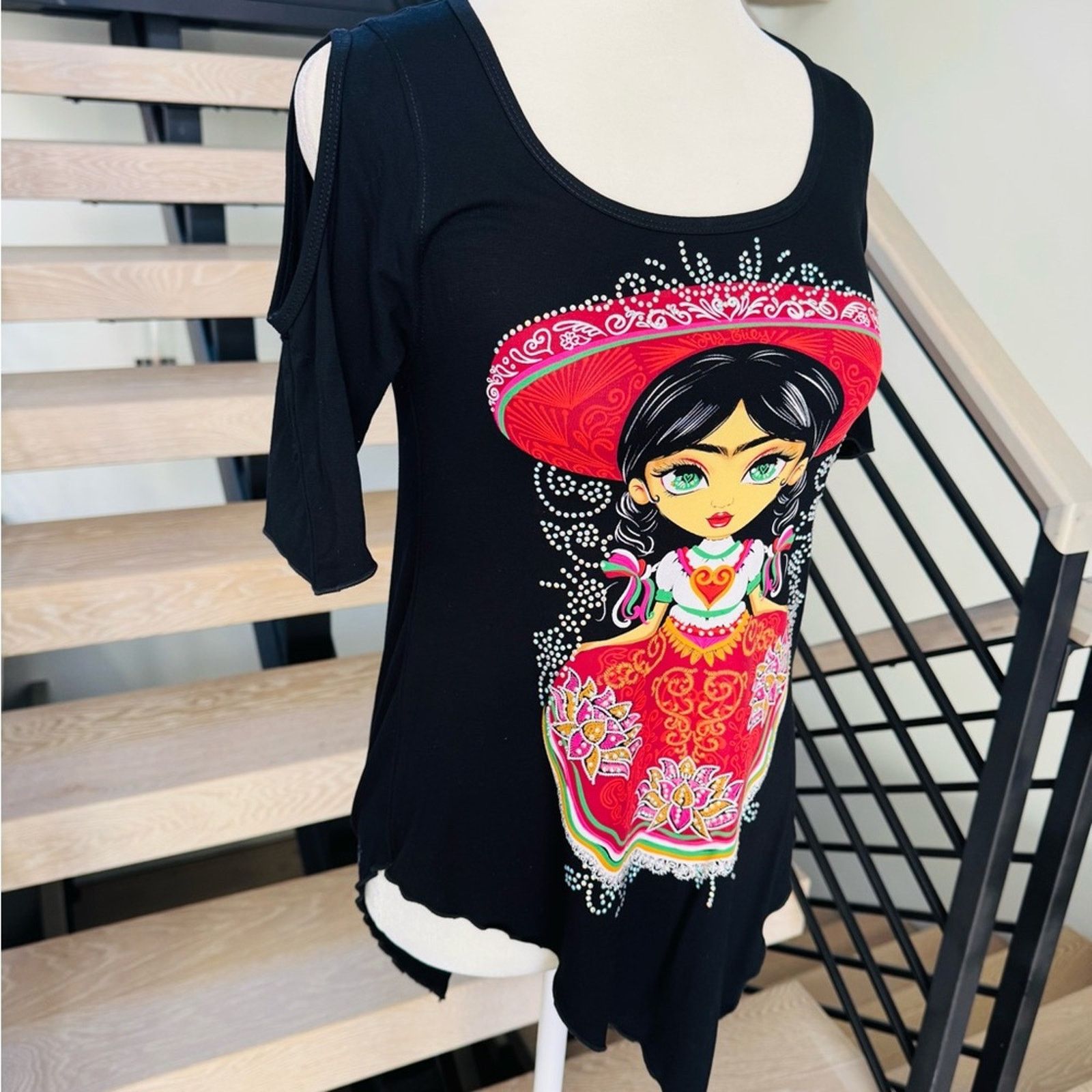 Other New Iay Guey Black Graphic Women's Top size S Size S / US 4 / IT 40 - 4 Thumbnail
