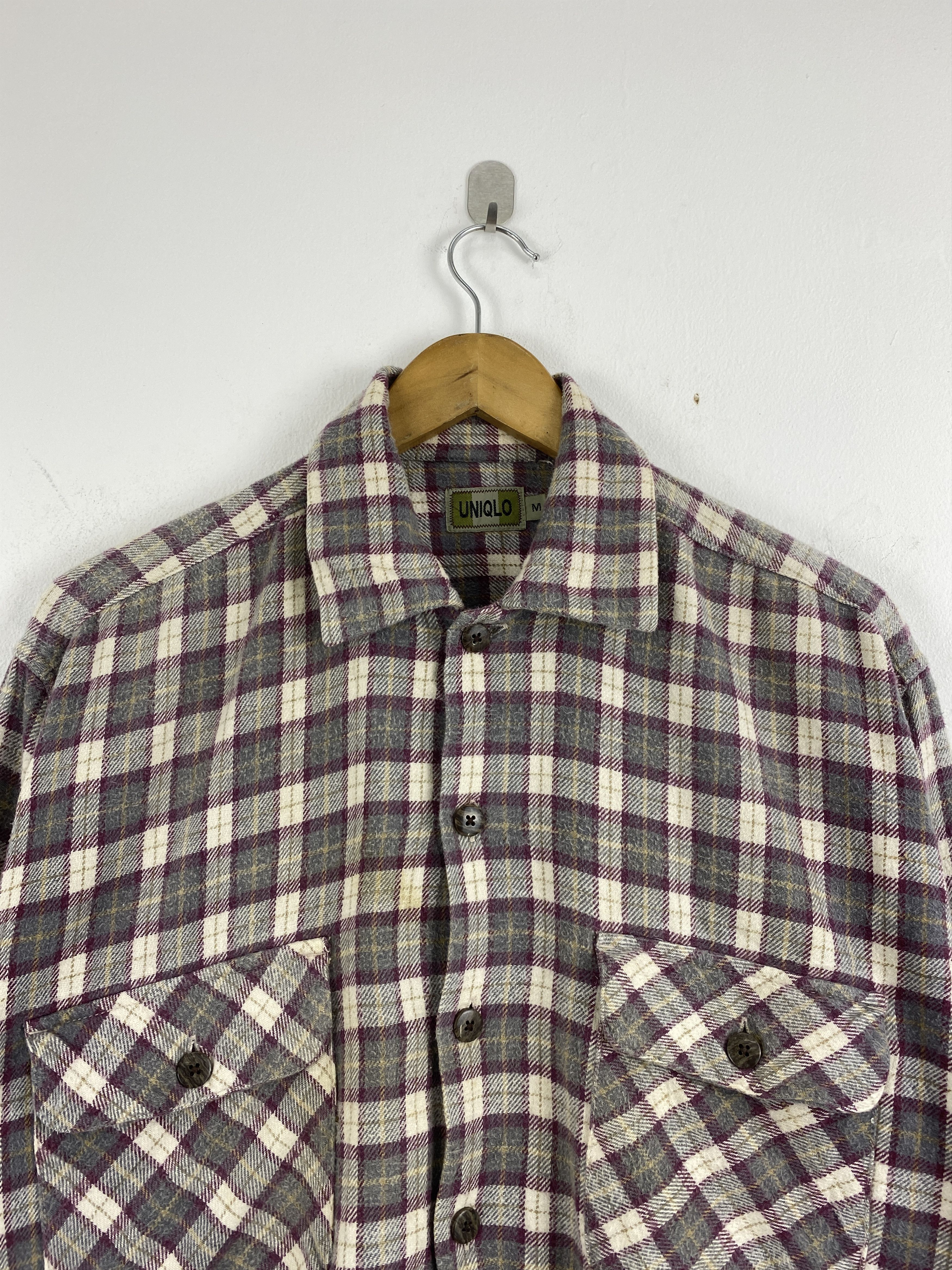 Uniqlo Vintage 90s Uniqlo Button Ups Plaid Flannel Shirt JA0132 Size US M / EU 48-50 / 2 - 2 Thumbnail