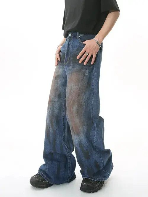 Jean fade flared washed paint jeans Size US 32 / EU 48 - 3 Thumbnail
