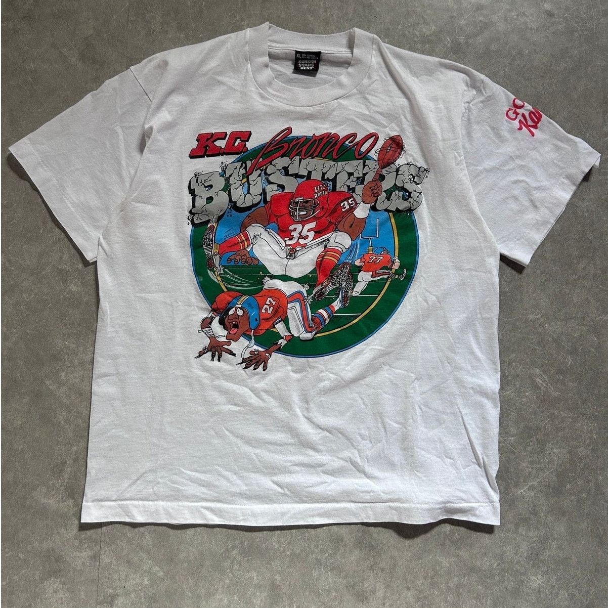 Other Vintage Kansas City Chiefs Bronco Busters White T Shirt XL Size US XL / EU 56 / 4 - 1 Thumbnail