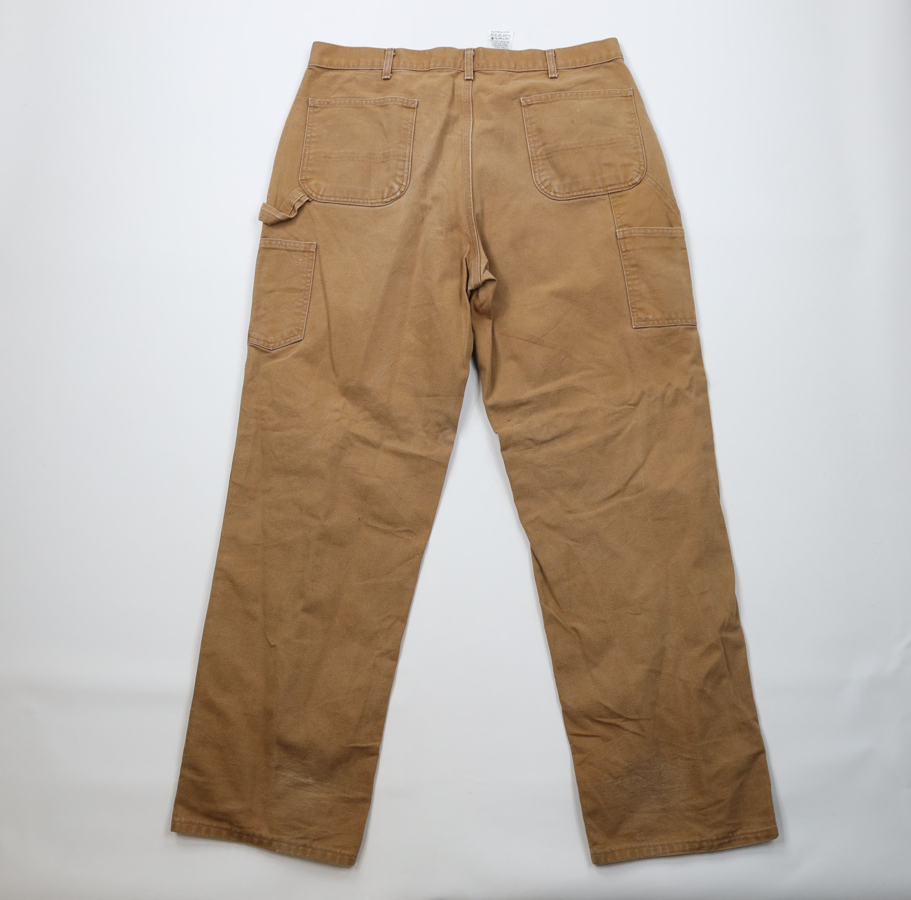 Carhartt Vintage Y2K Carhartt Wide Leg Dungaree Pants Duck Brown Size US 38 / EU 54 - 10 Thumbnail