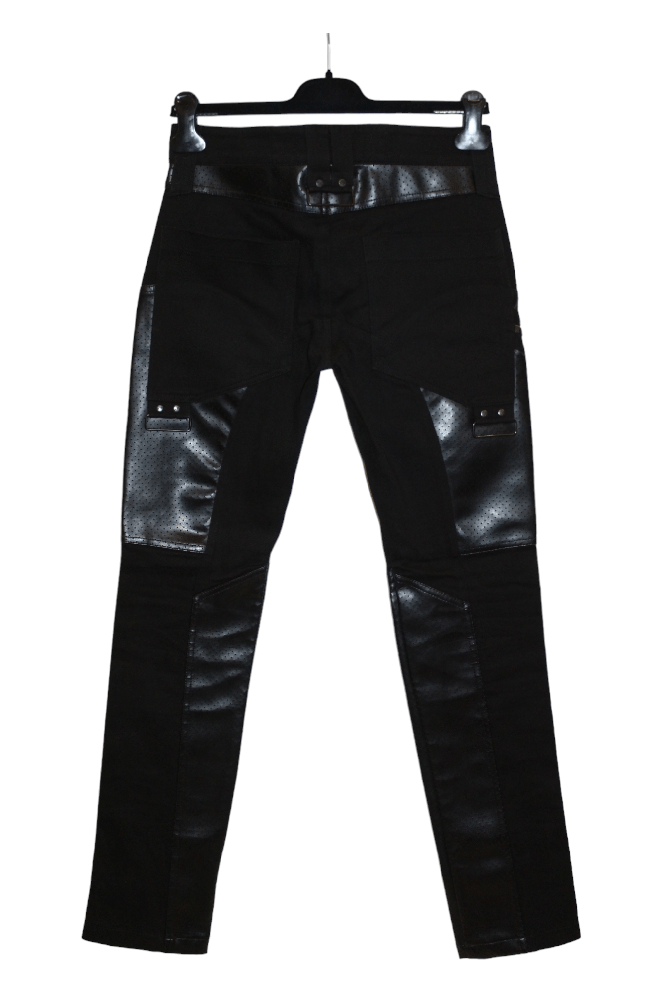 Lip Service 💥Lip Service USA Glam Biker Stretch Pants Faux Leather Trim Size US 30 / EU 46 - 2 Thumbnail