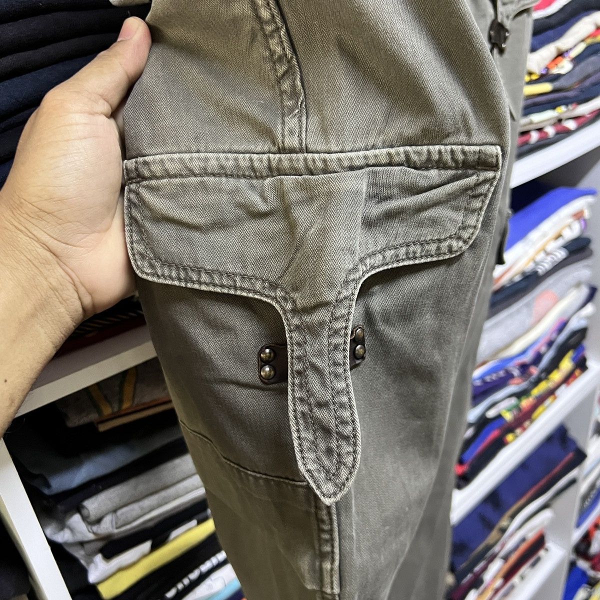 Alpha Industries × Vintage VTG ALPHA INDUSTRIES CARGO FLARE PANT Size US 33 - 6 Thumbnail