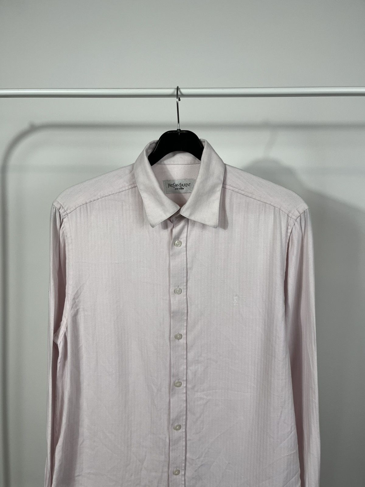 Yves Saint Laurent Yves Saint Laurent Pour Homme Pink Shirt Size M Size US M / EU 48-50 / 2 - 4 Thumbnail