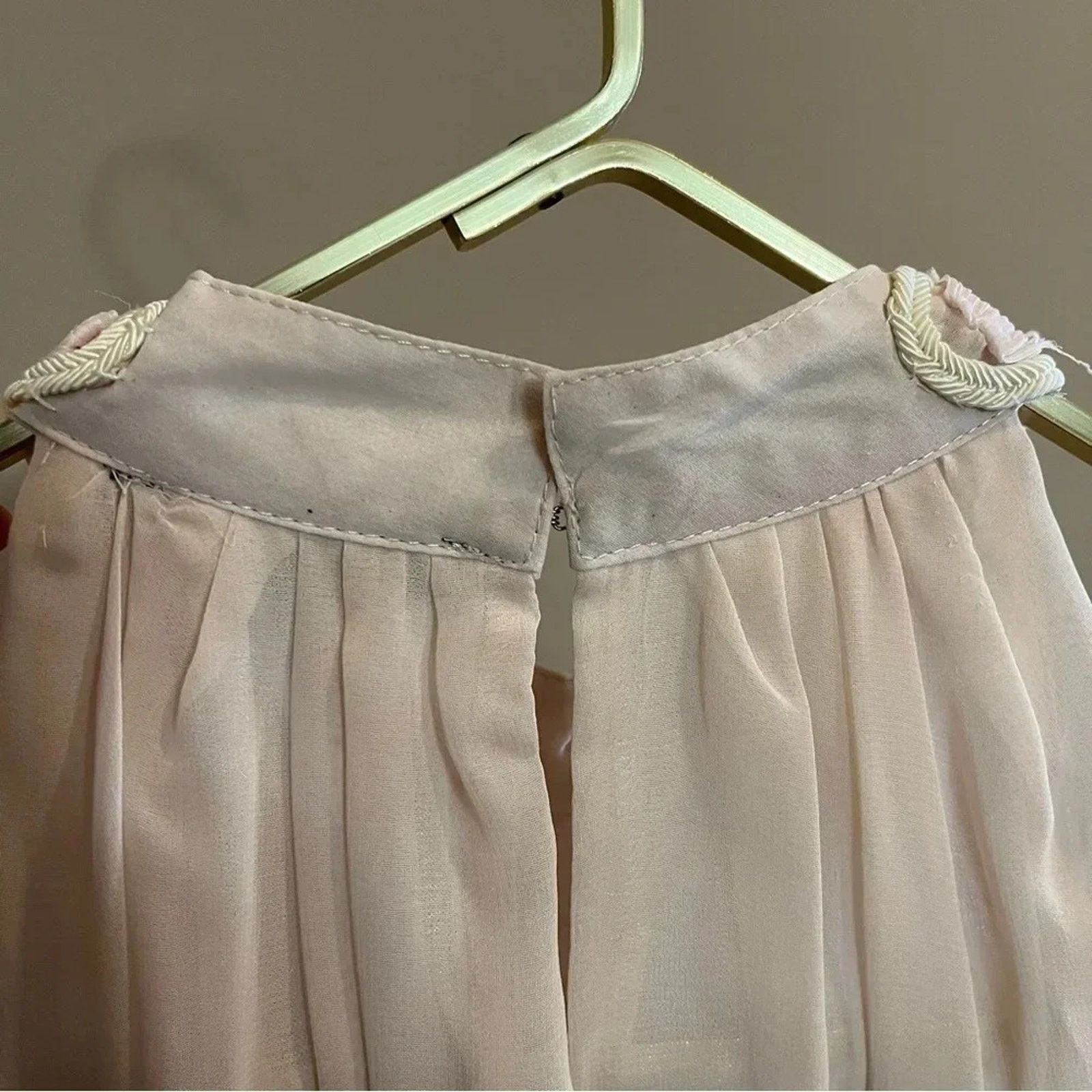 Other Black Brand Sz S Cream Sleeveless Tank Flowy High Neck Size S / US 4 / IT 40 - 6 Thumbnail