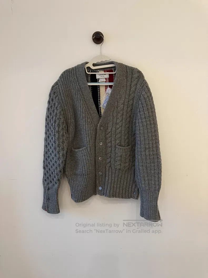 Thom Browne Thom Browne Back Striped Cardigan Size US S / EU 44-46 / 1 - 1 Thumbnail