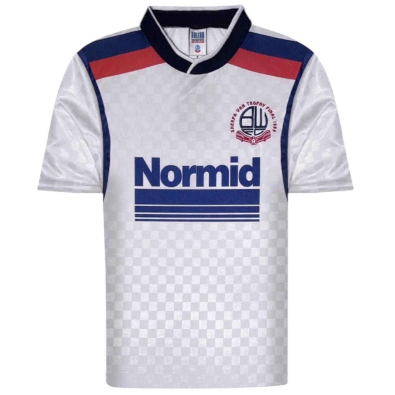 Vintage 1989 BOLTON WANDERERS RETRO REMAKE HOME SOCCER JERSEY SHIRT Size US S / EU 44-46 / 1 - 1 Thumbnail