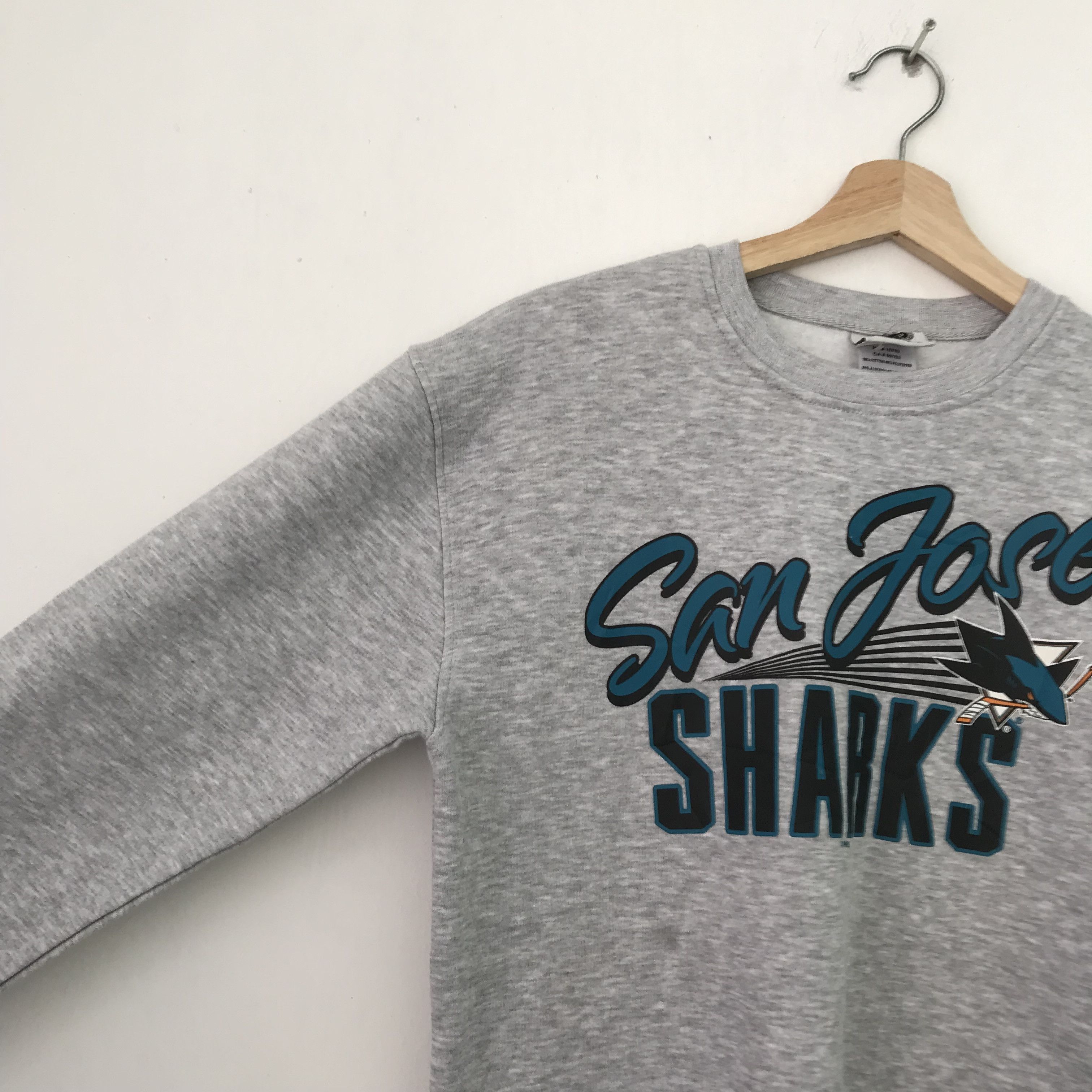 Vintage San Jose Sharks Hockey Gray Sweatshirt - 334 Size US S / EU 44-46 / 1 - 3 Thumbnail