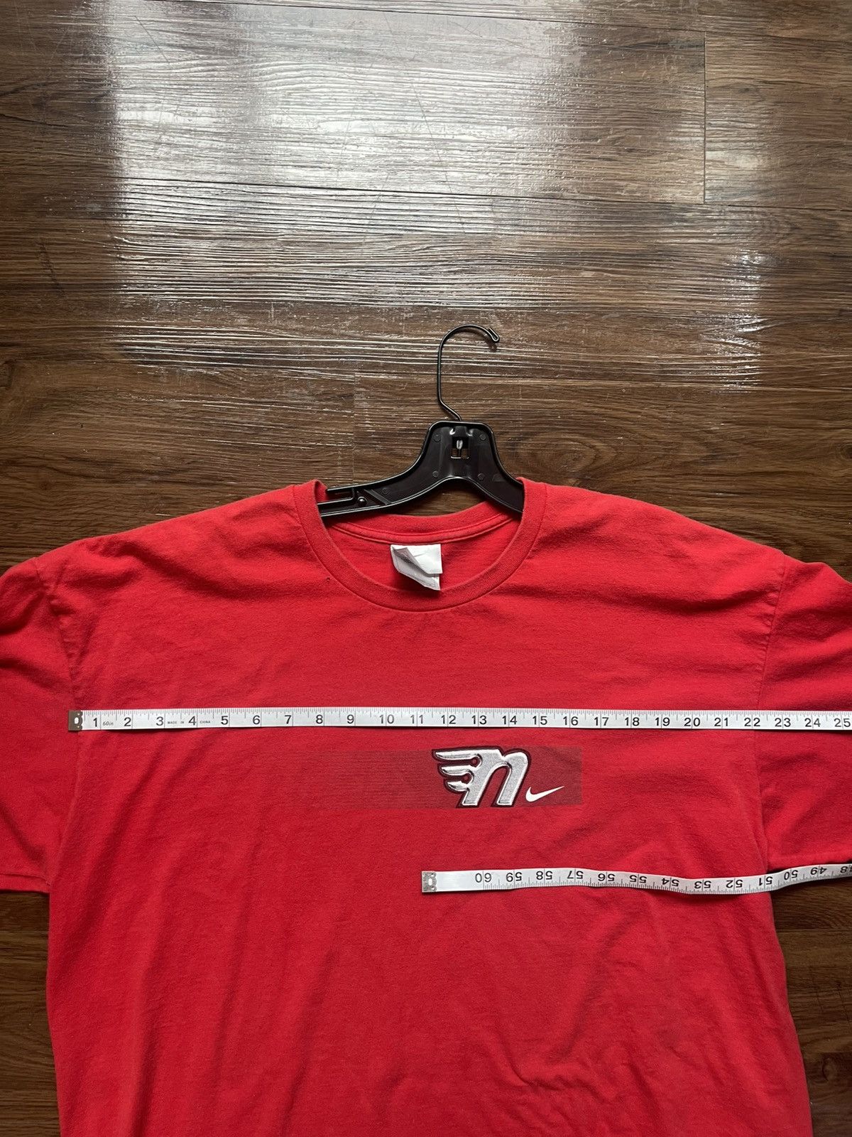 Nike × Vintage Vintage Y2K Silver Tag Red Nike Graphic T Shirt In EUC Size US XL / EU 56 / 4 - 7 Thumbnail