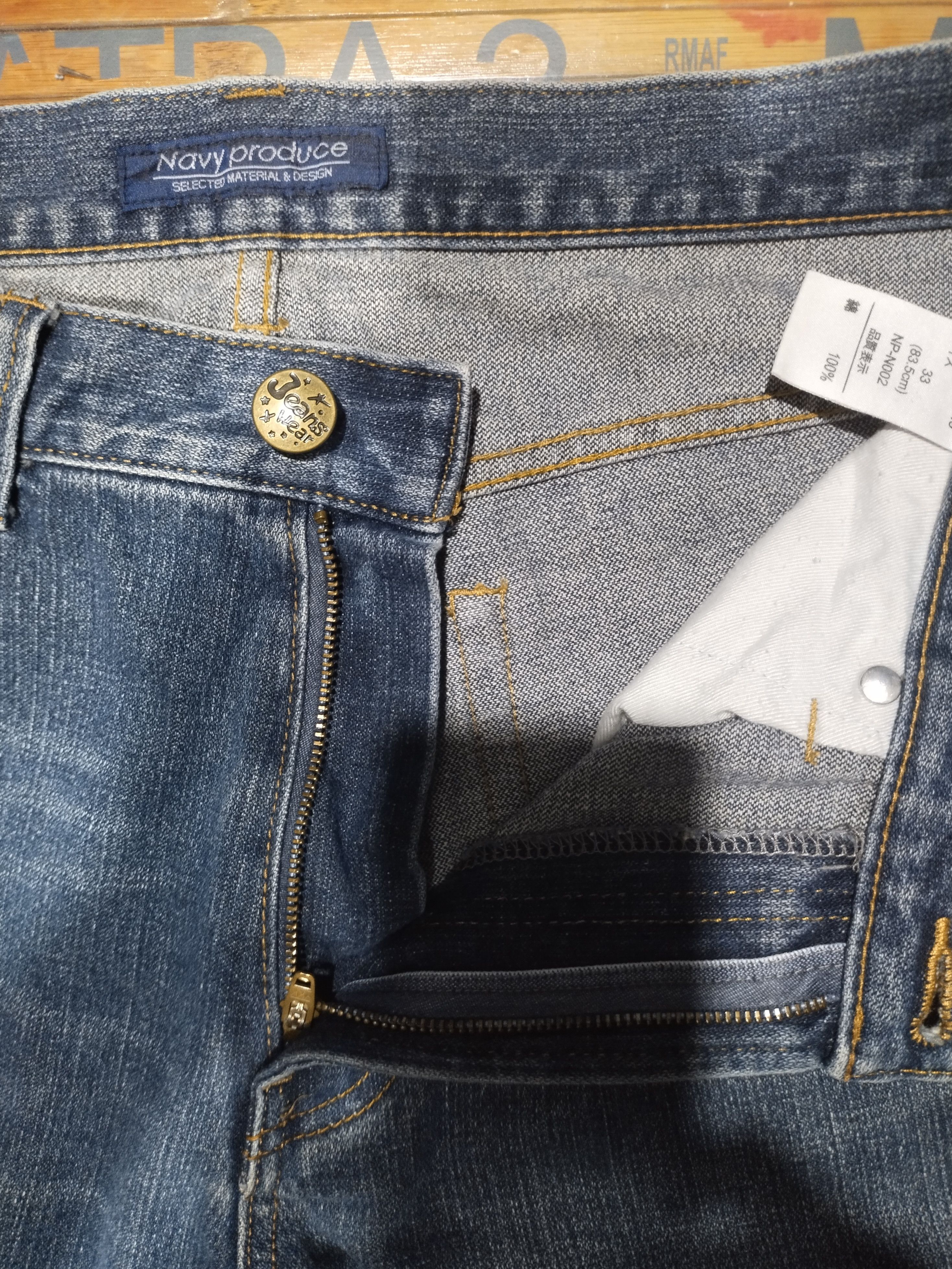 Vintage Jeans Navy Produce Sz 33" Size US 33 - 13 Thumbnail