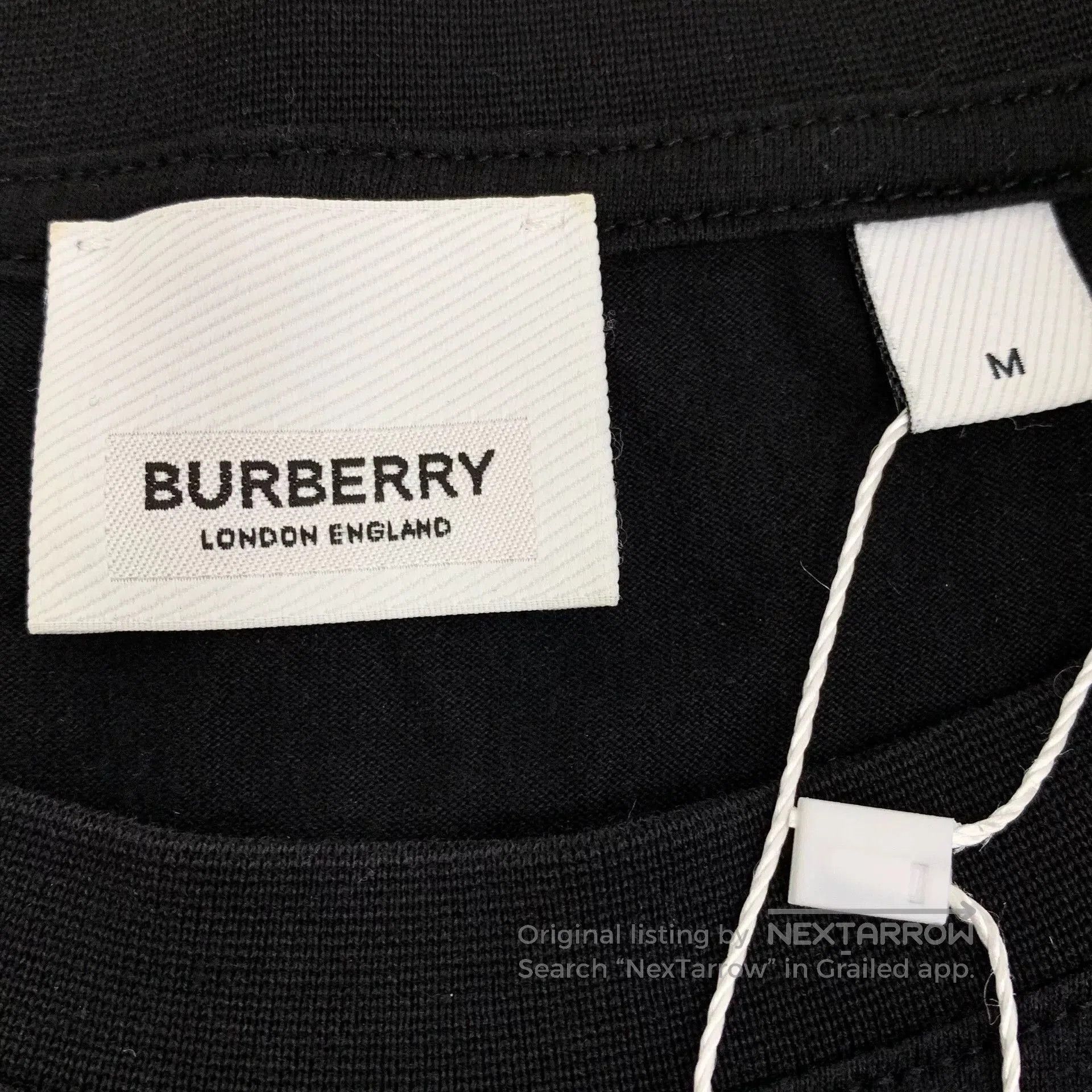 Burberry Burberry Black Logo Embroidered Cotton T. Size US M / EU 48-50 / 2 - 5 Thumbnail
