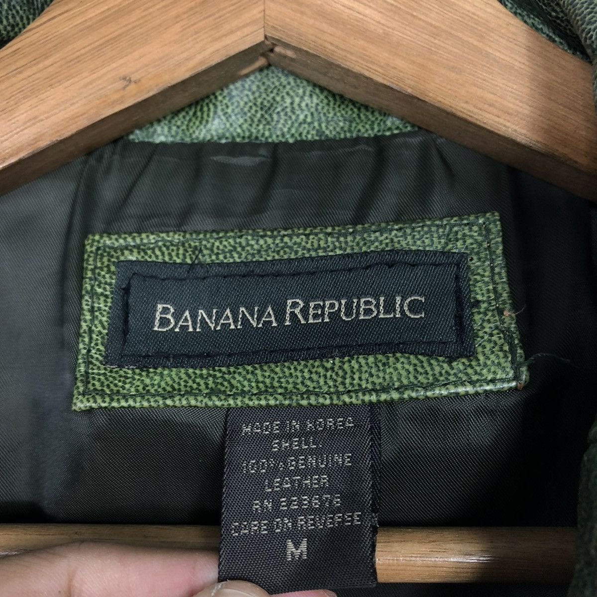 Japanese Brand 🔥VINTAGE BIKER CROPPED LEATHER JACKET BANANA REPUBLIC Size US M / EU 48-50 / 2 - 20 Thumbnail