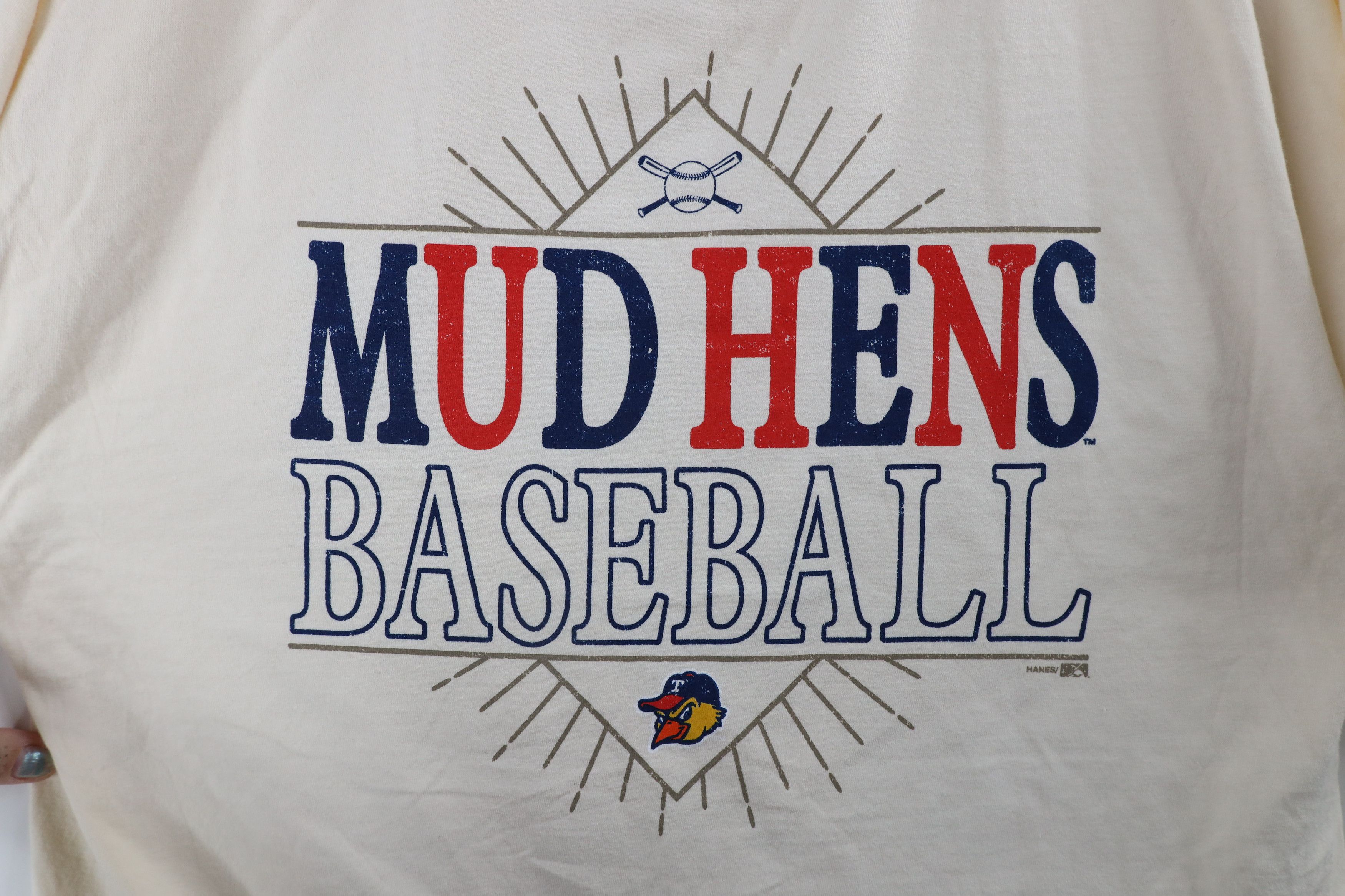 Vintage Deadstock Vintage Baseball Toledo Mud Hens T-Shirt Cream Size US XL / EU 56 / 4 - 5 Thumbnail