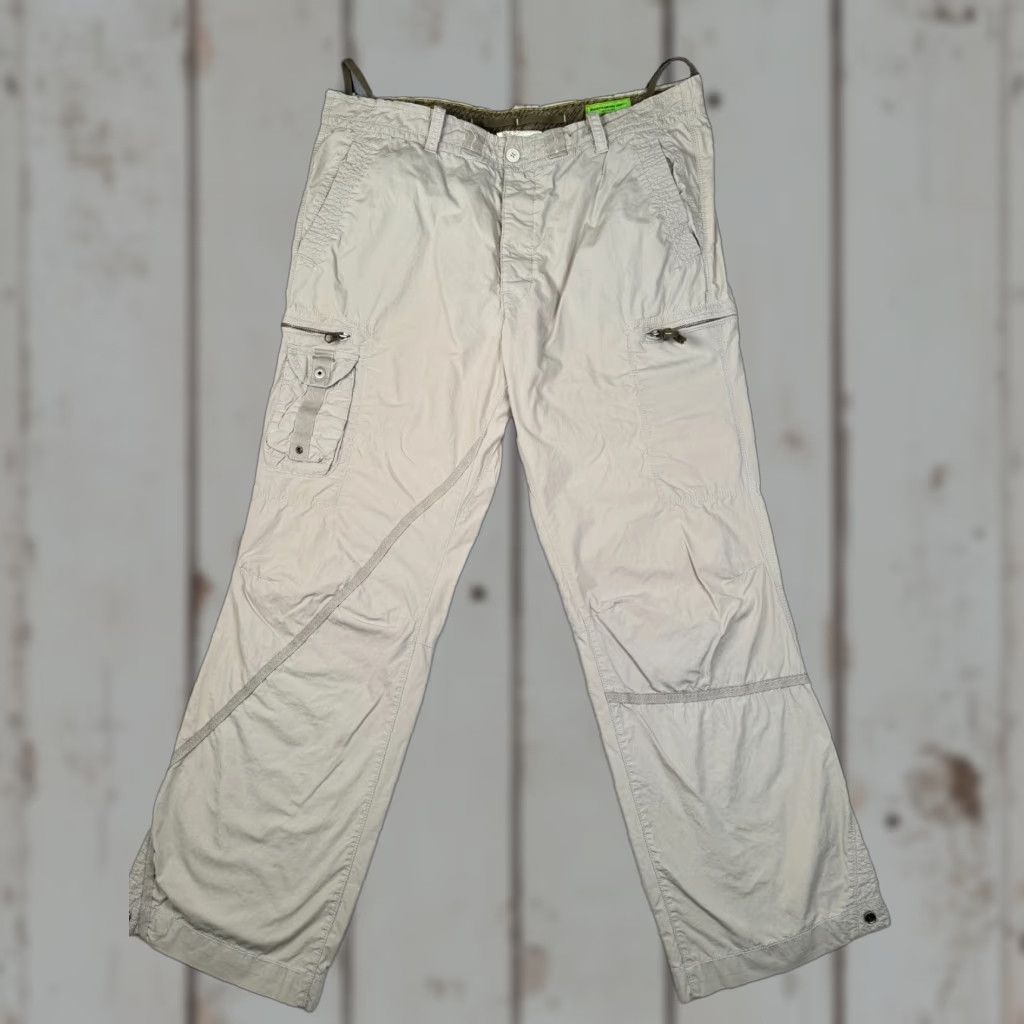 VINTAGE Gap Paratrooper Cargo Pants Beige Mens 2XL Fits 42x33 Beige Hiking