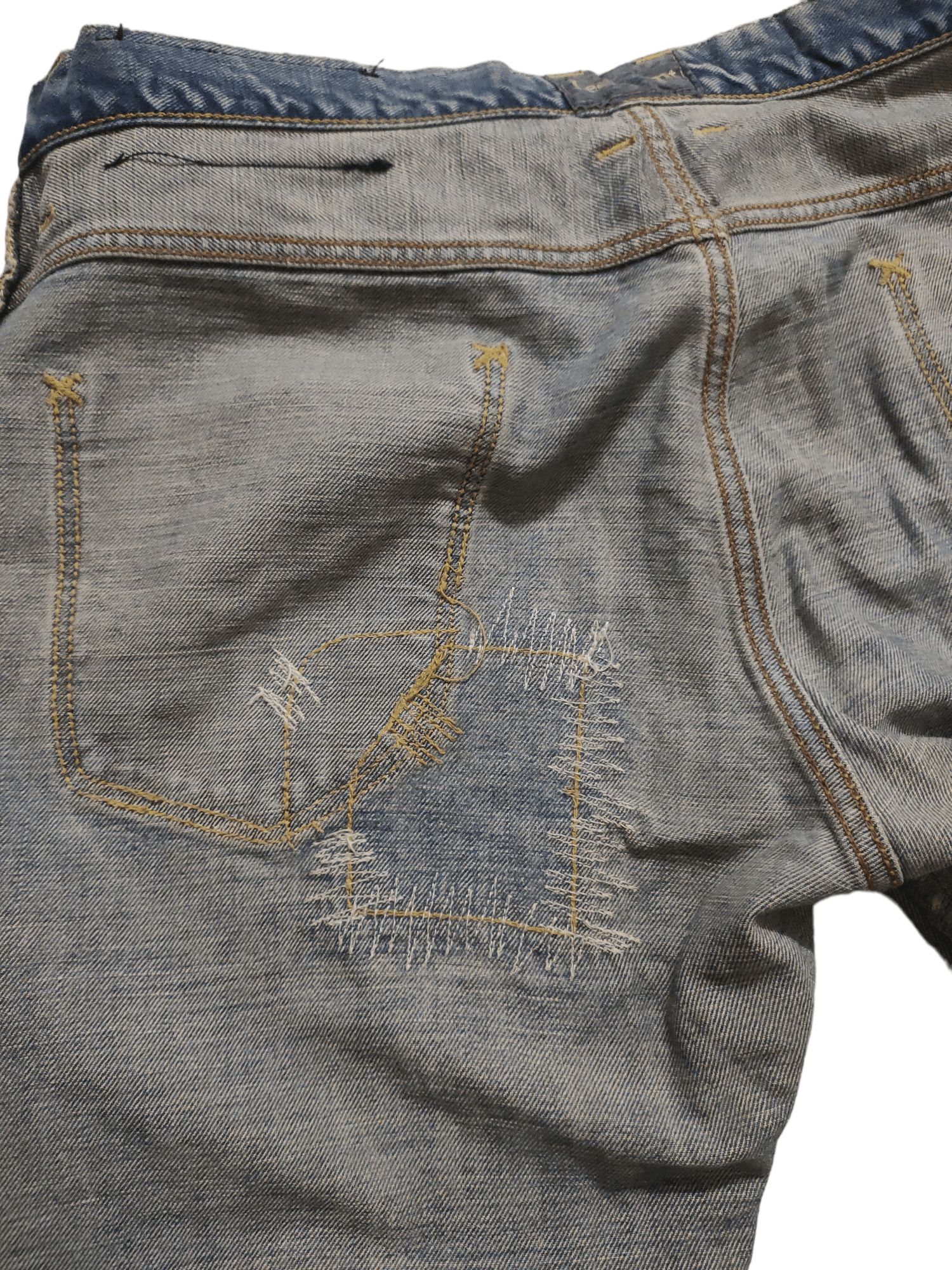 Lee × Vintage Vintage LEE Riders Selvage x Patch x Distressed Size US 32 / EU 48 - 15 Thumbnail
