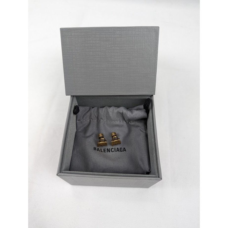 Balenciaga o1rshd1 Size: OS / Bronze Brass Hourgl Stud in Gold Size ONE SIZE - 10 Thumbnail