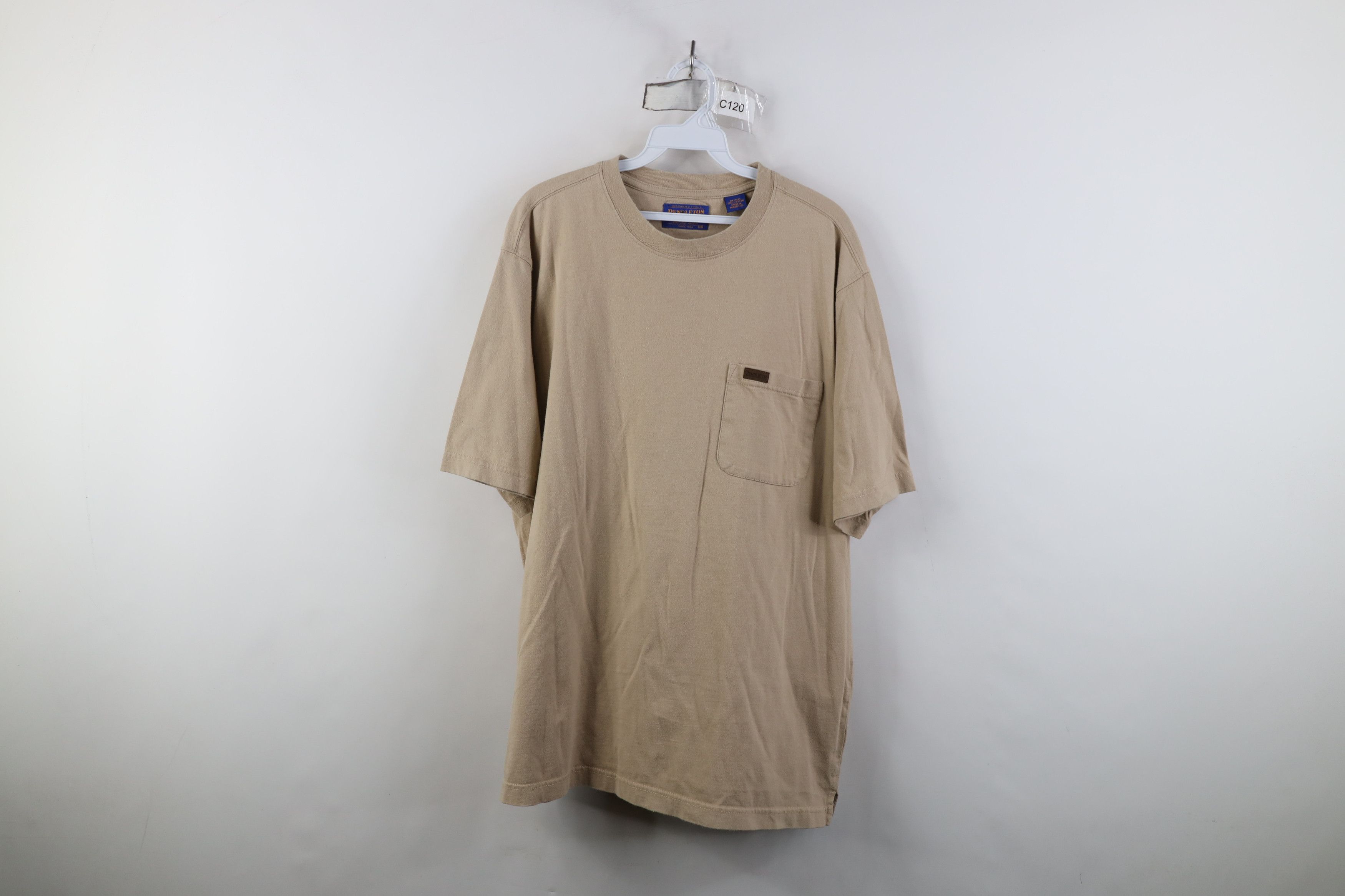 Pendleton Vintage Pendleton Spell Heavyweight Pocket T-Shirt Khaki Tan Size US XL / EU 56 / 4 - 1 Thumbnail