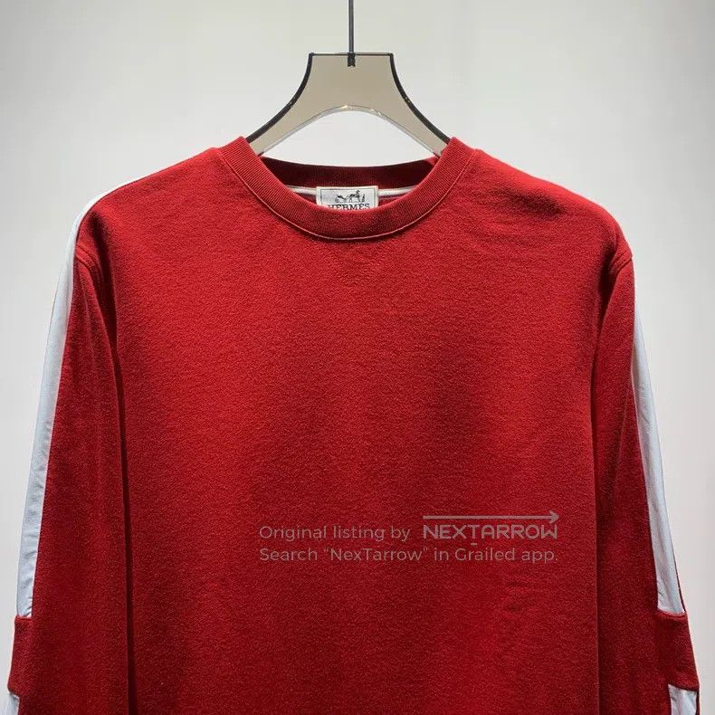 Hermes Hermes Classic Nylon Patched Round Neck Long Sleeve Sweats Size US L / EU 52-54 / 3 - 3 Thumbnail