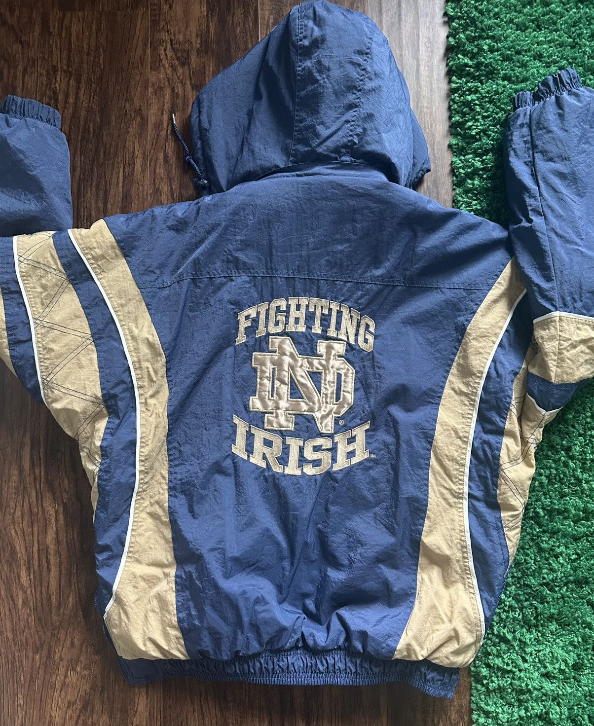 Starter Vintage Starter NOTRE DAME FIGHTING IRISH 1/2 Zip Jacket Size US XL / EU 56 / 4 - 3 Thumbnail