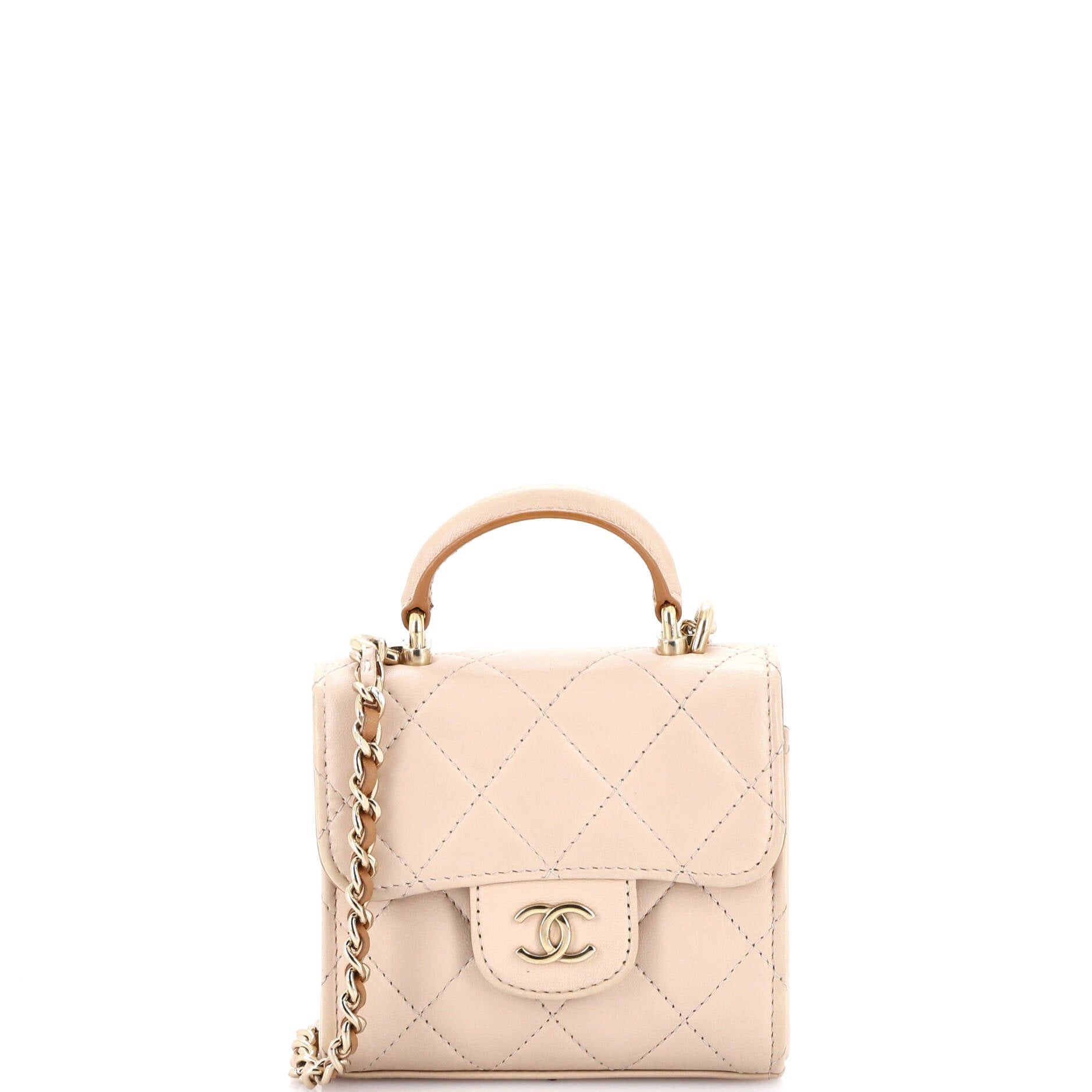 Chanel Square Classic Flap Top Handle Clutch with Chain Size ONE SIZE - 1 Thumbnail