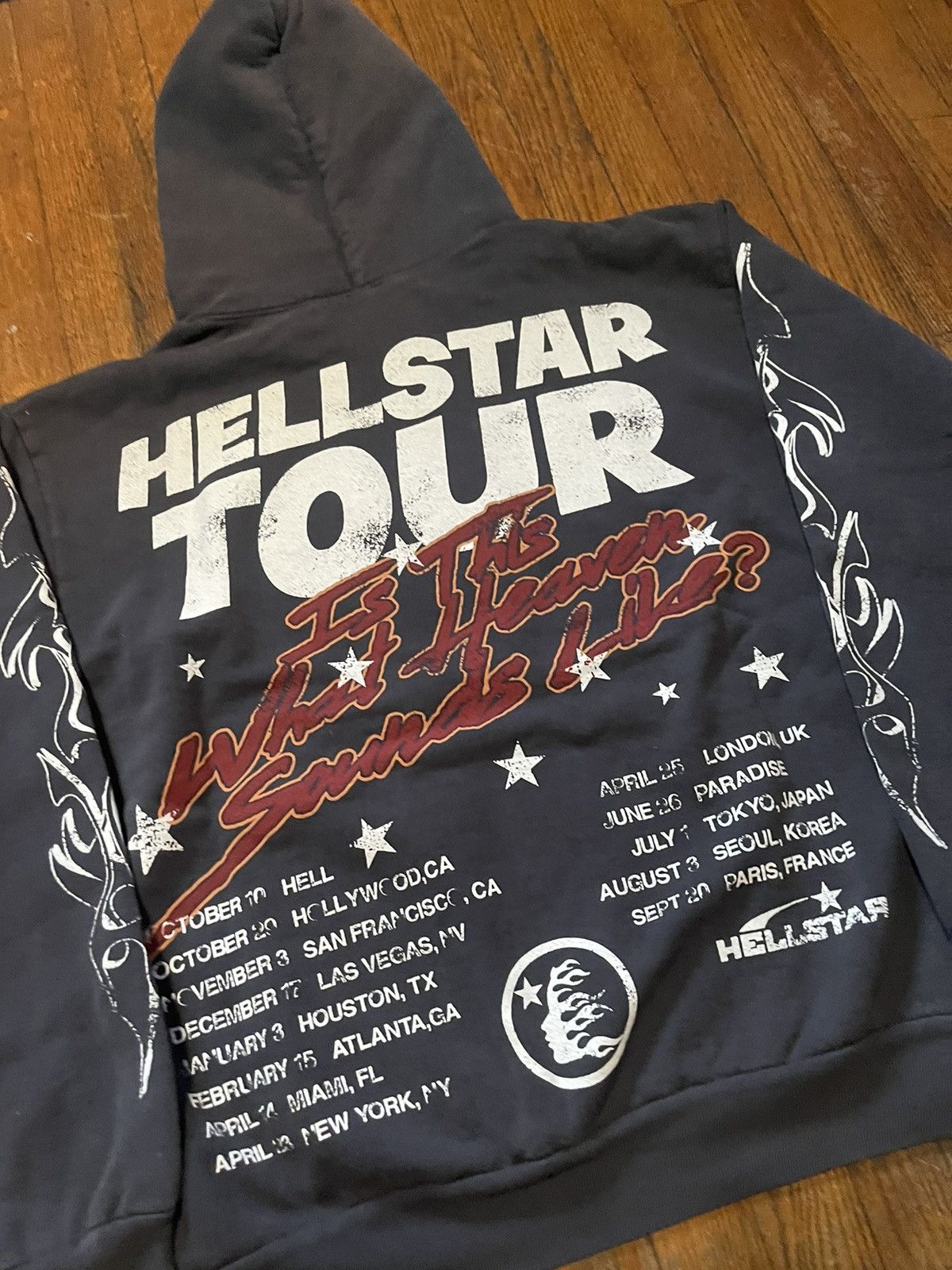 HELLSTAR Hellstar Records Tour Hoodie - Size L Size US L / EU 52-54 / 3 - 4 Thumbnail