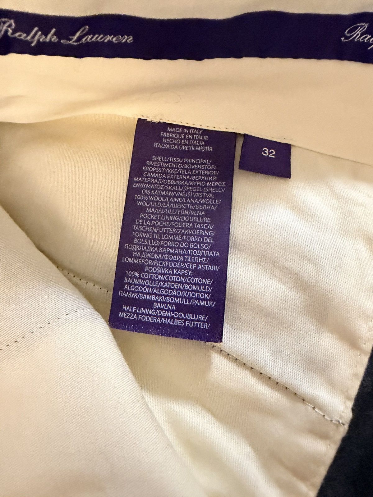 Ralph Lauren Purple Label Ralph Lauren Wool Flannel Trousers size 32R(48IT) Size 48R - 3 Thumbnail