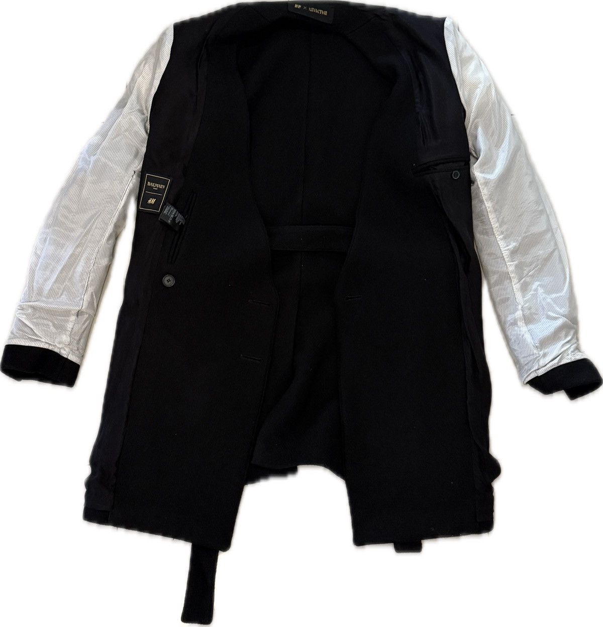 Balmain × H&M Balmain x H&M Wool Military Coat – Black – IT 50 / US 40 Size US M / EU 48-50 / 2 - 4 Thumbnail